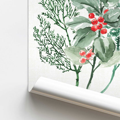 Winter Berry Bliss II Paper Print