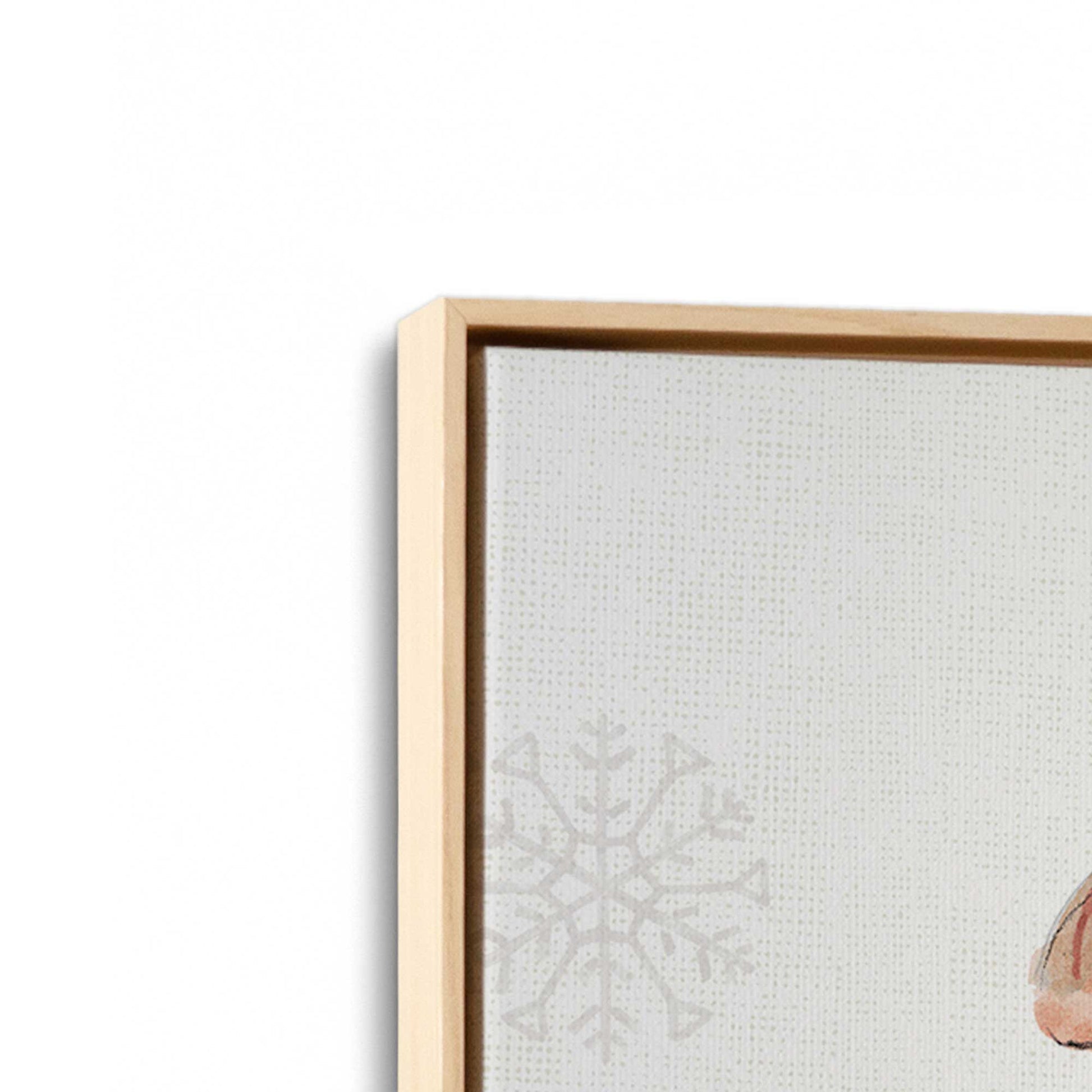 [Color:American Maple], Picture of art in a American Maple frame at an angle