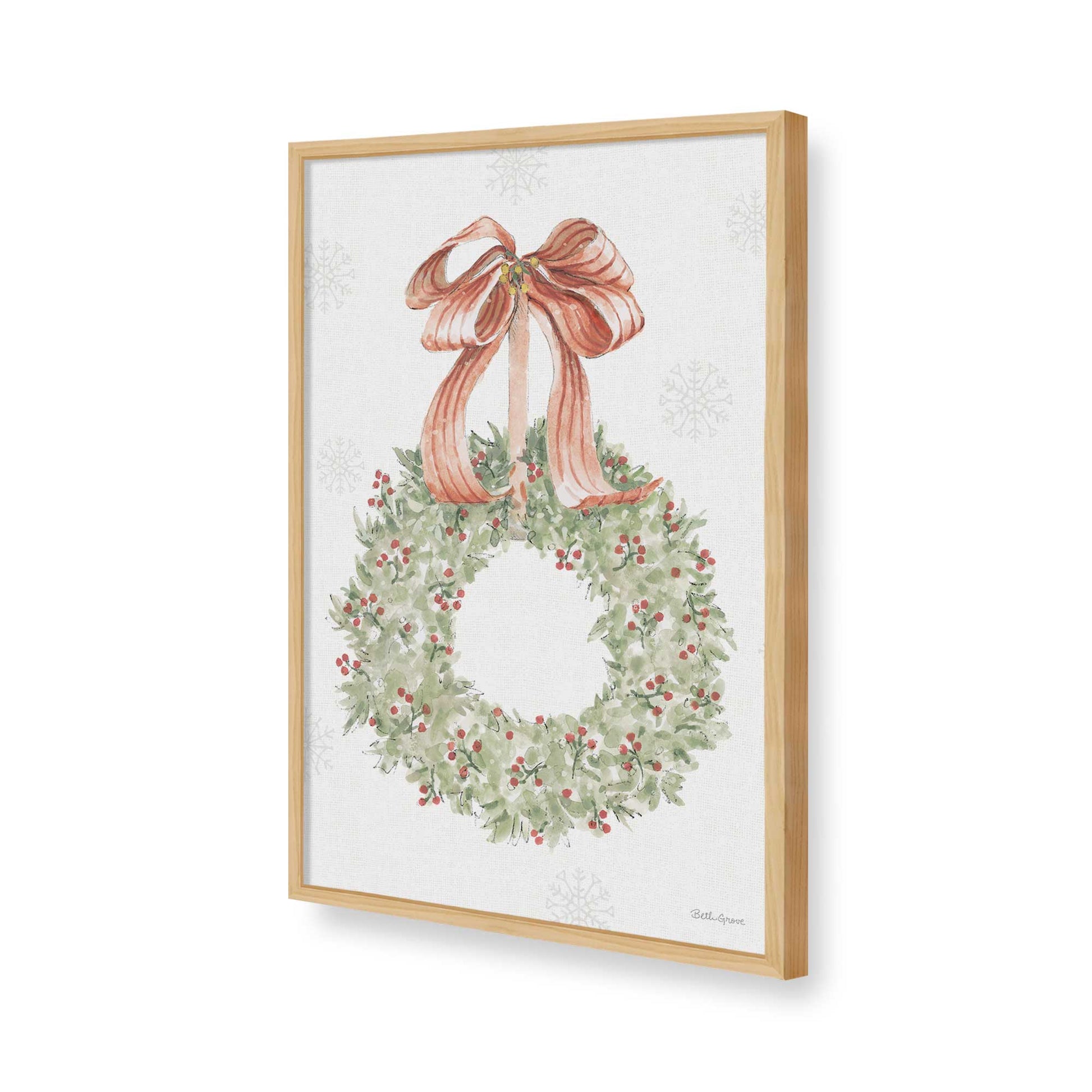 [Color:American Maple], Picture of art in a American Maple frame of the corner