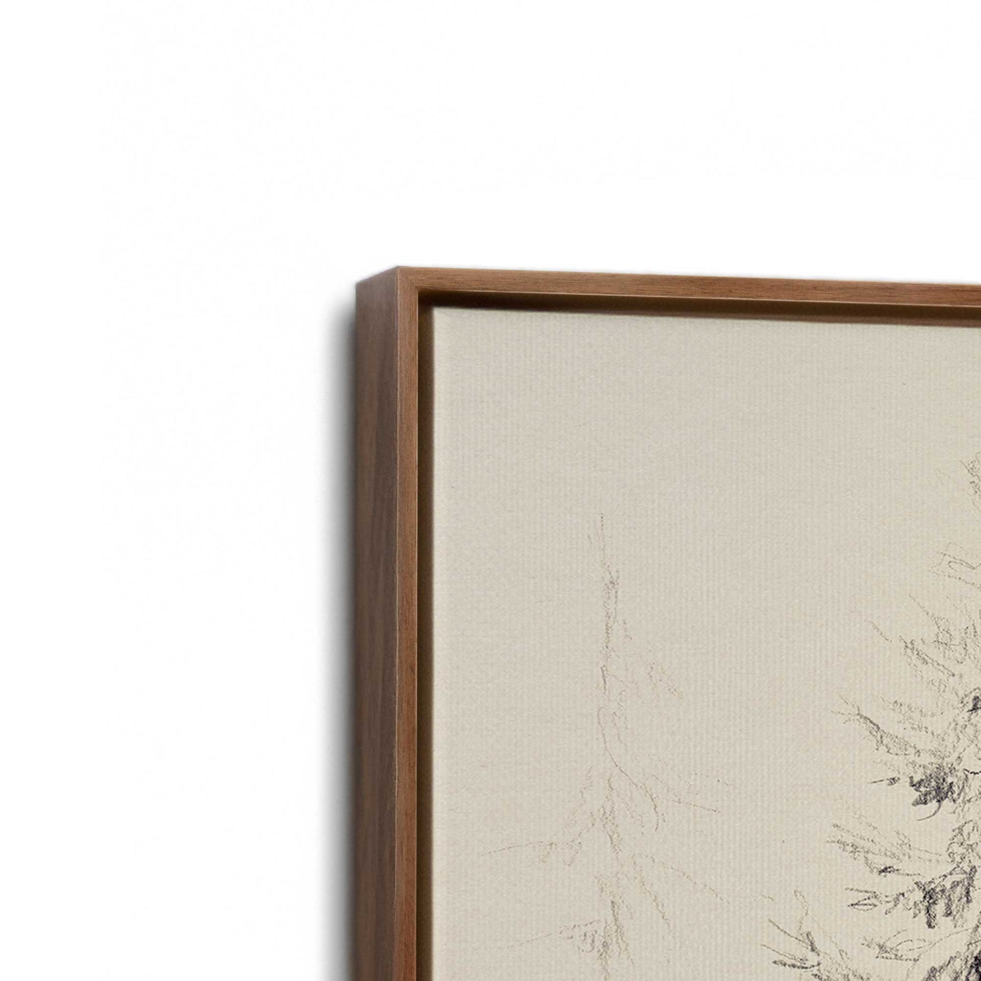 [Color:Walnut], Picture of art in a Walnut frame at an angle