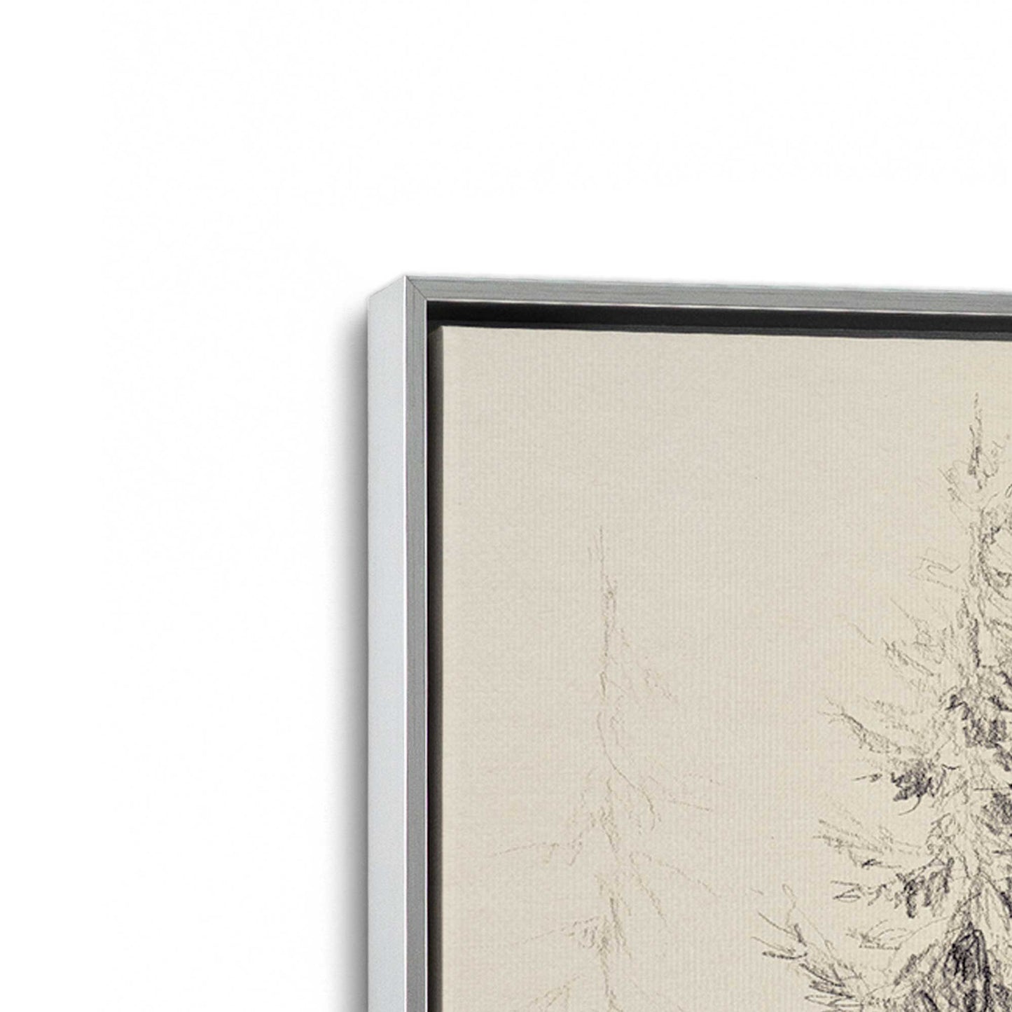 [Color:Polished Chrome], Picture of art in a Polished Chrome frame at an angle