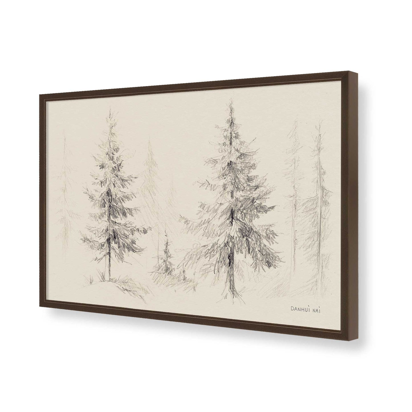 [Color:Brown], Picture of art in a Brown frame of the corner