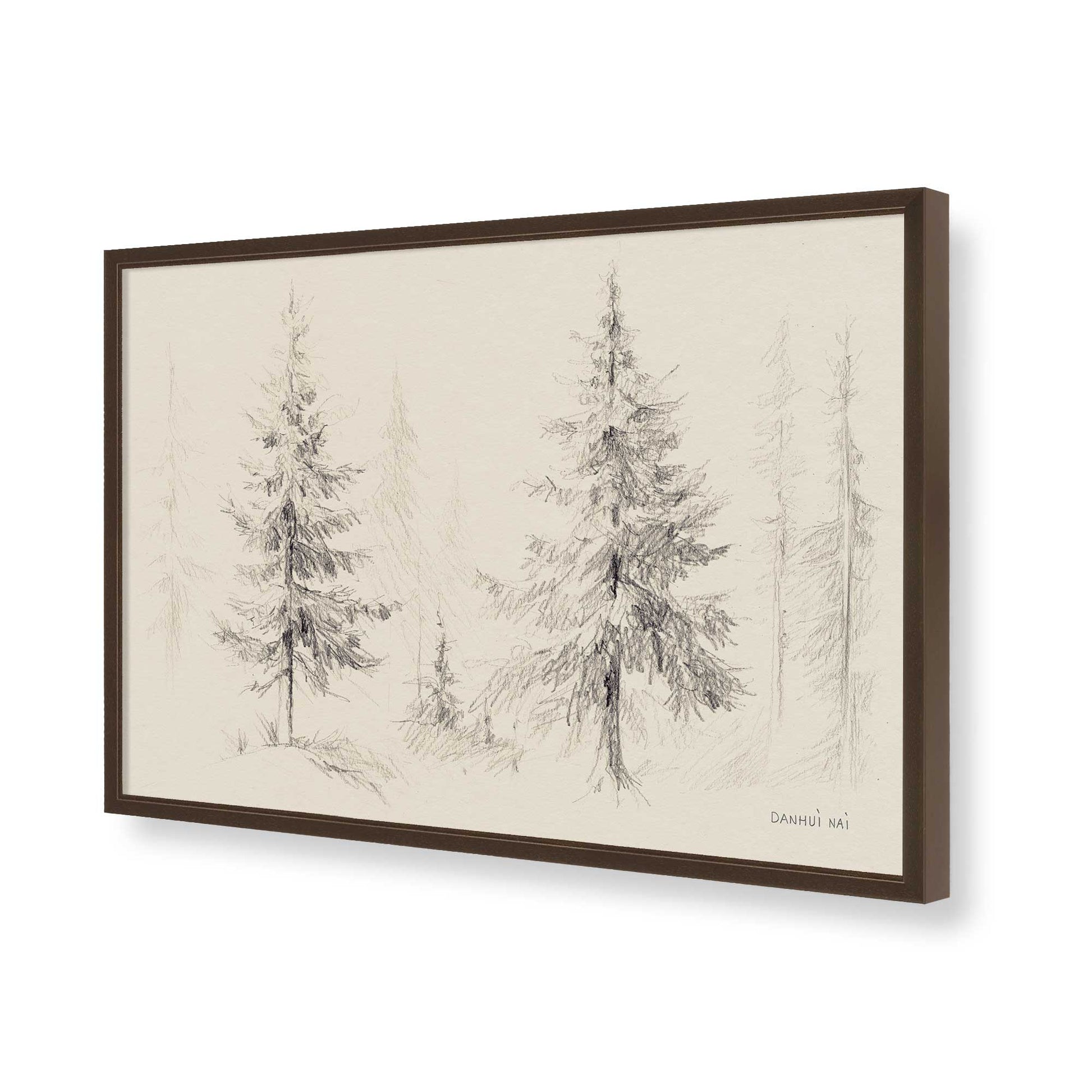 [Color:Brown], Picture of art in a Brown frame of the corner