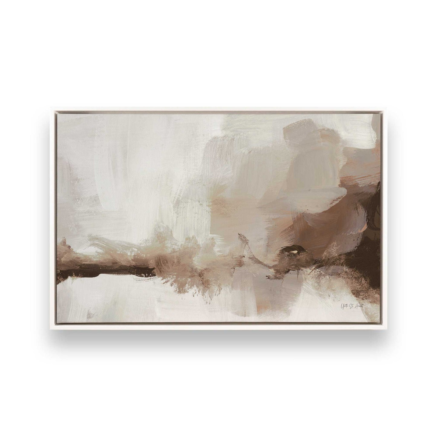 [Color:Opaque White], Picture of art in a White frame