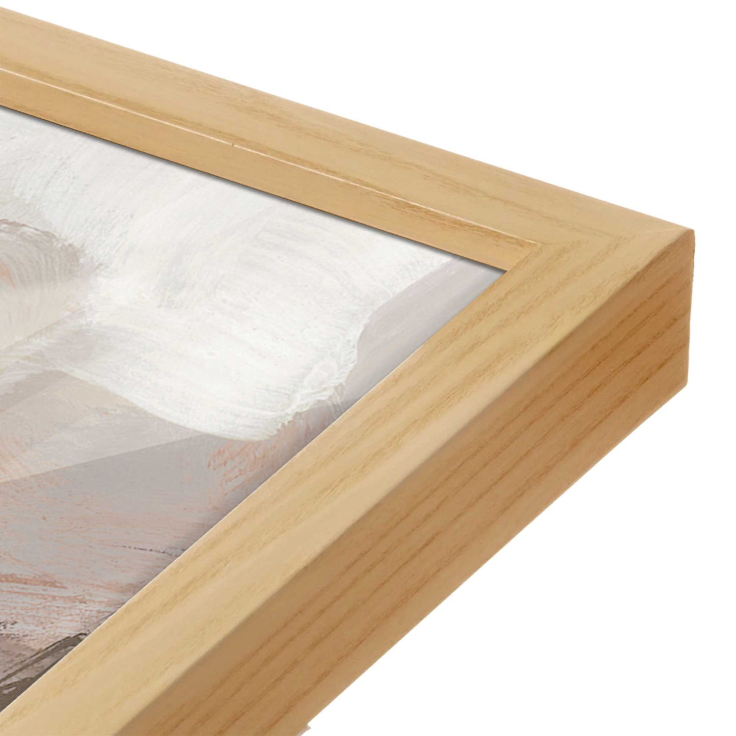 [Color:American Maple], Picture of art in a American Maple frame at an angle