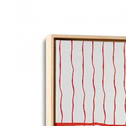 [Color:American Maple], Picture of art in a American Maple frame at an angle