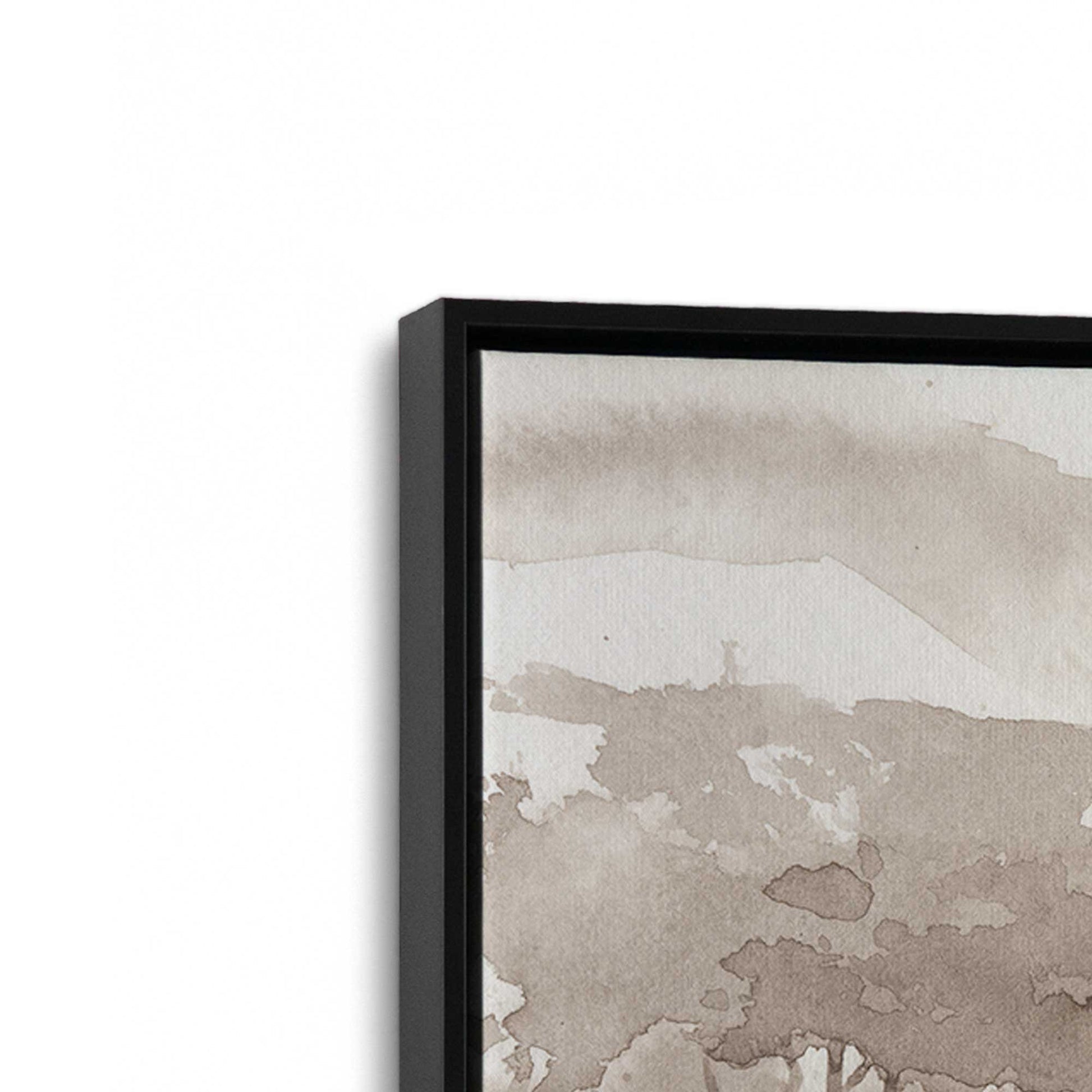 [Color:Satin Black], Picture of art in a Satin Black frame at an angle