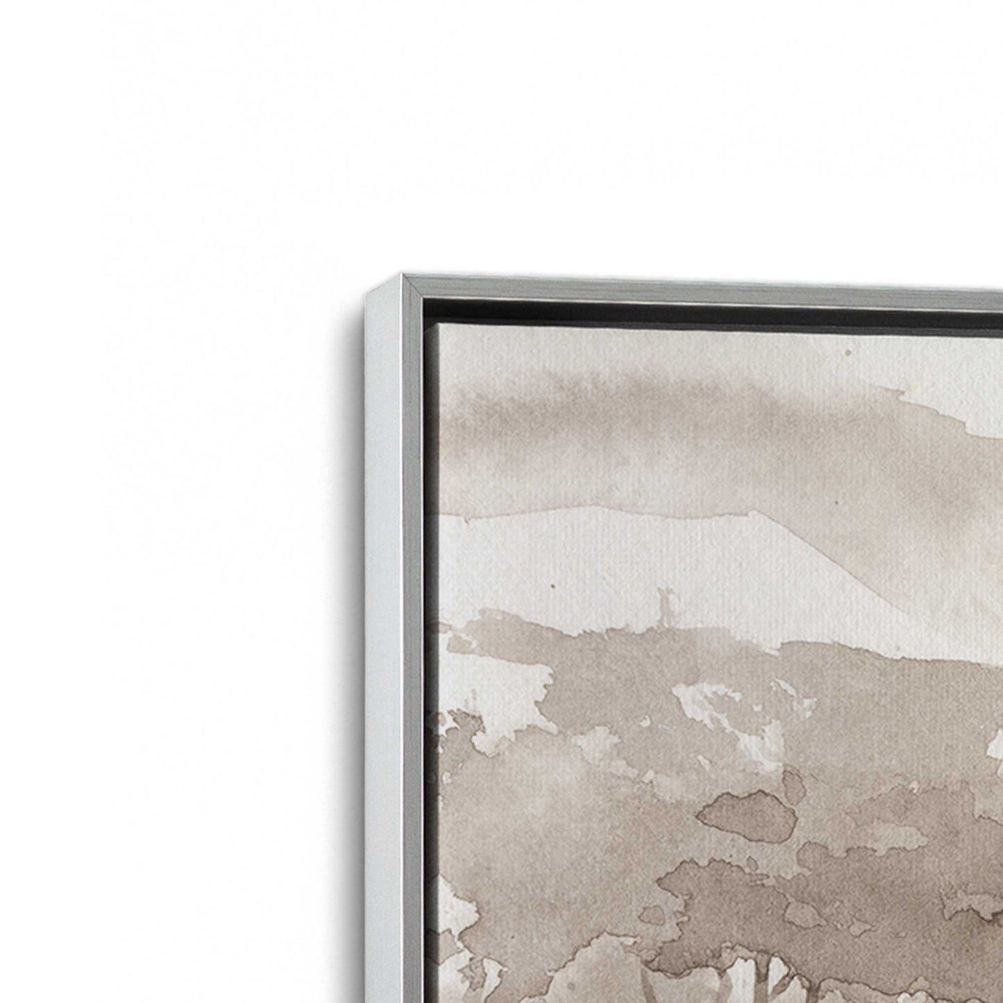 [Color:Polished Chrome], Picture of art in a Polished Chrome frame at an angle