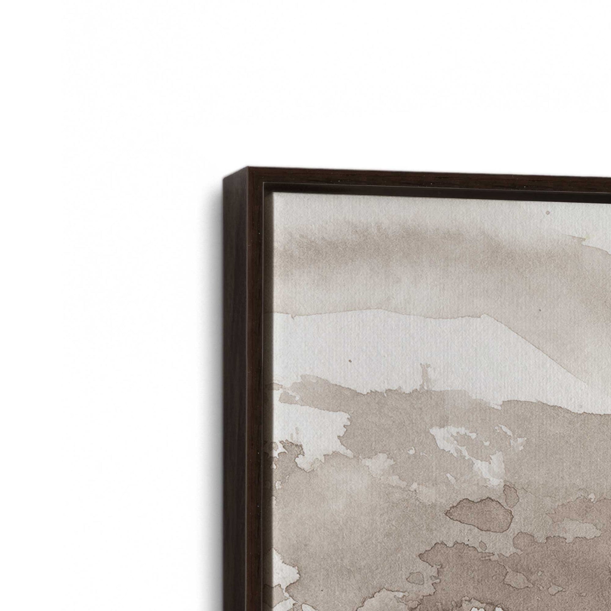 [Color:Espresso], Picture of art in a Espresso frame at an angle