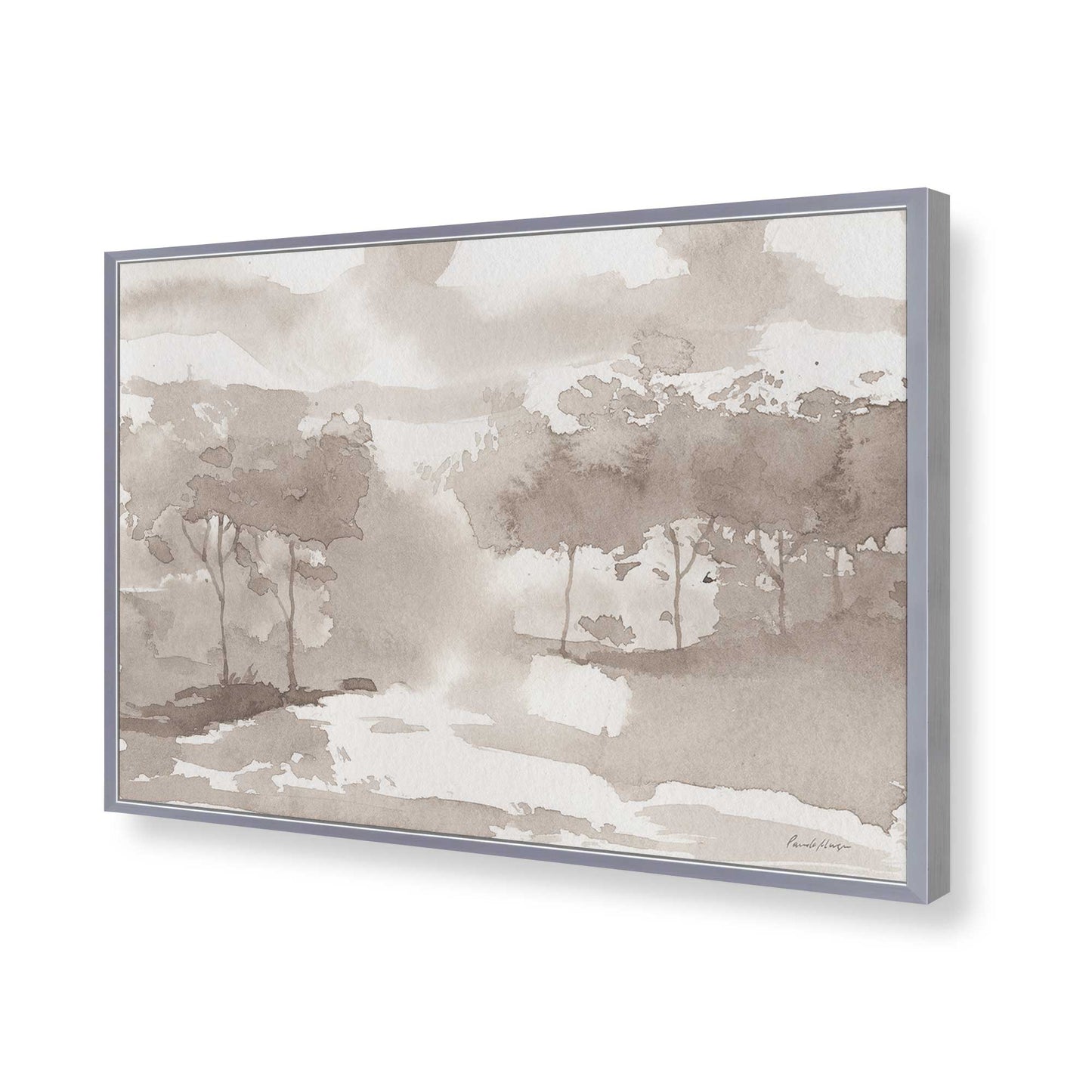 [Color:Polished Chrome], Picture of art in a Polished Chrome frame of the corner