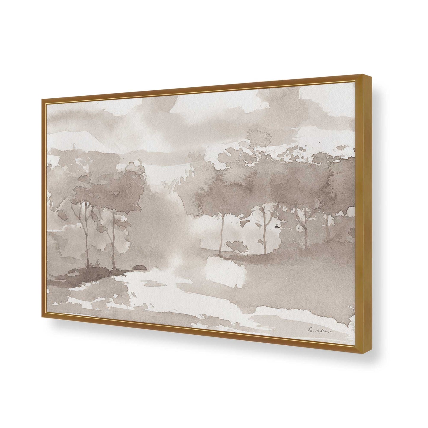 [Color:Polished Gold], Picture of art in a Polished Gold frame of the corner