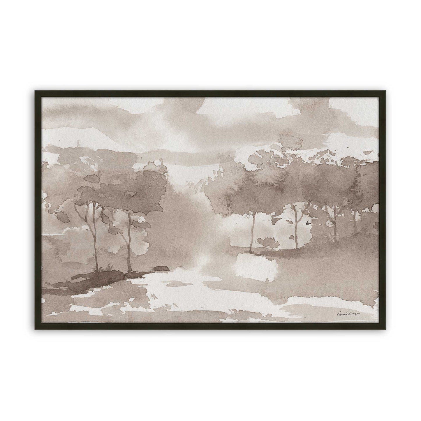 [Color:Satin Black], Picture of art in a Satin Black frame