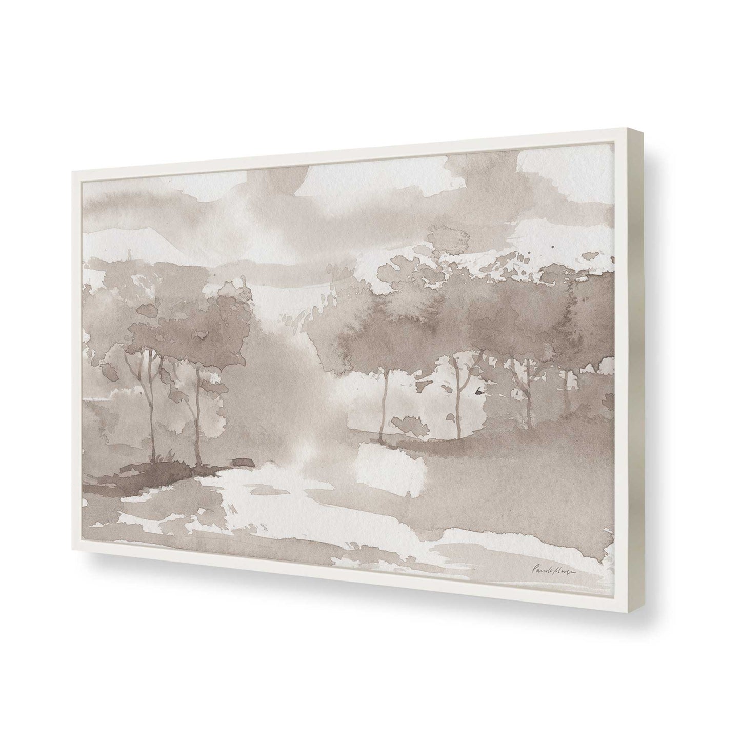 [Color:Opaque White], Picture of art in a Opaque White frame of the corner