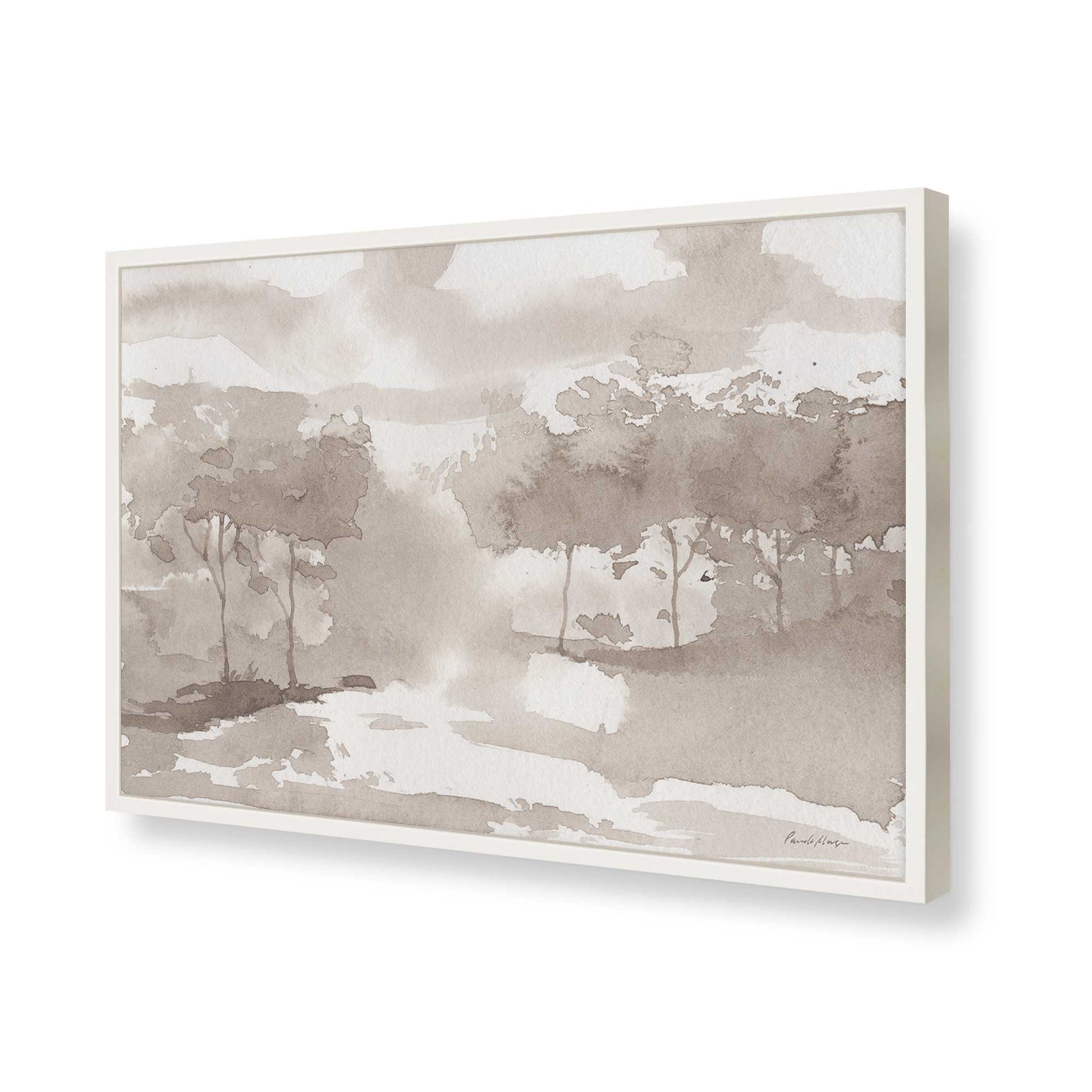 [Color:Opaque White], Picture of art in a Opaque White frame of the corner