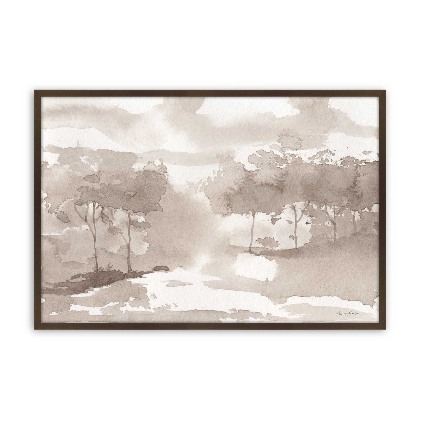 [Color:Brown], Picture of art in a Brown frame