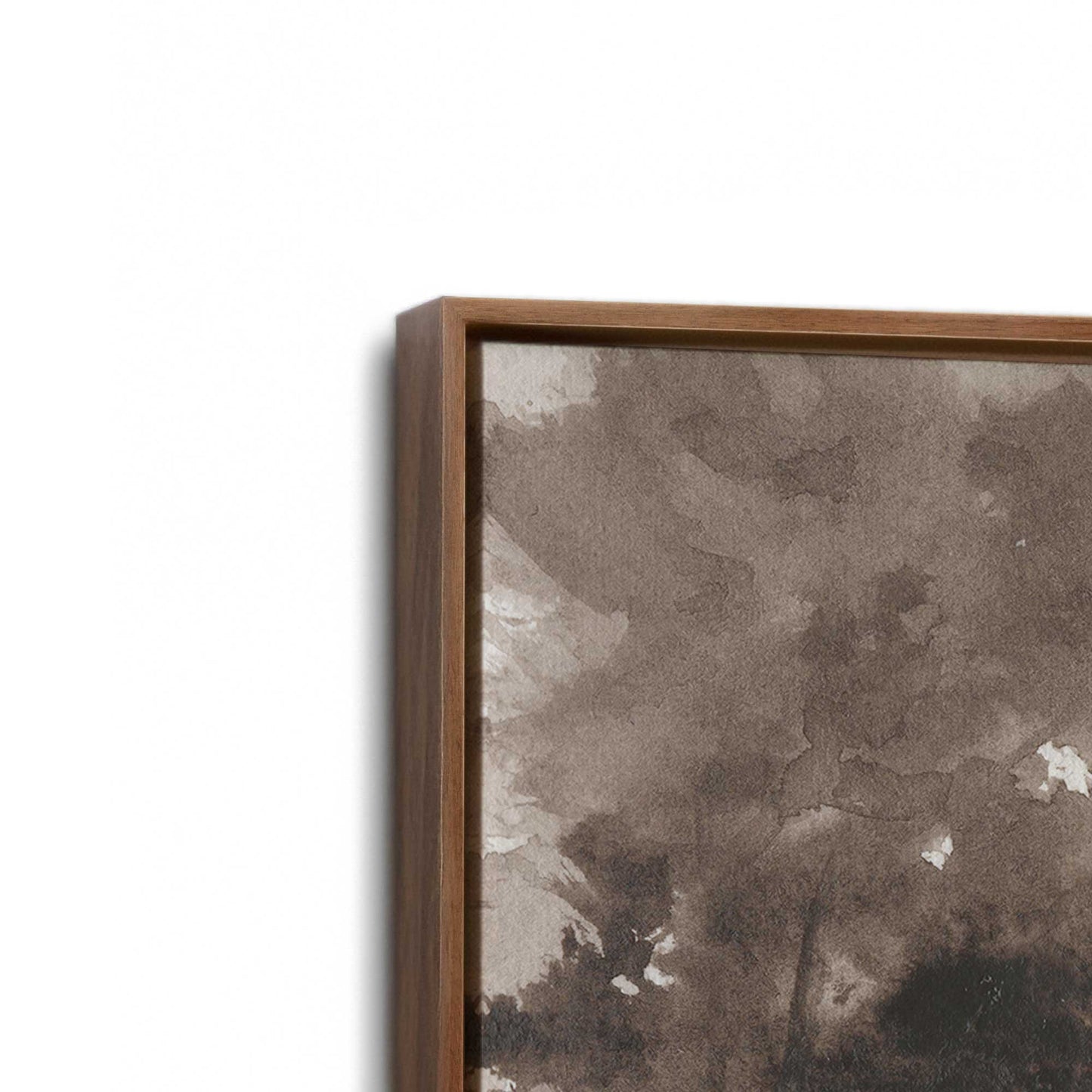 [Color:Walnut], Picture of art in a Walnut frame at an angle