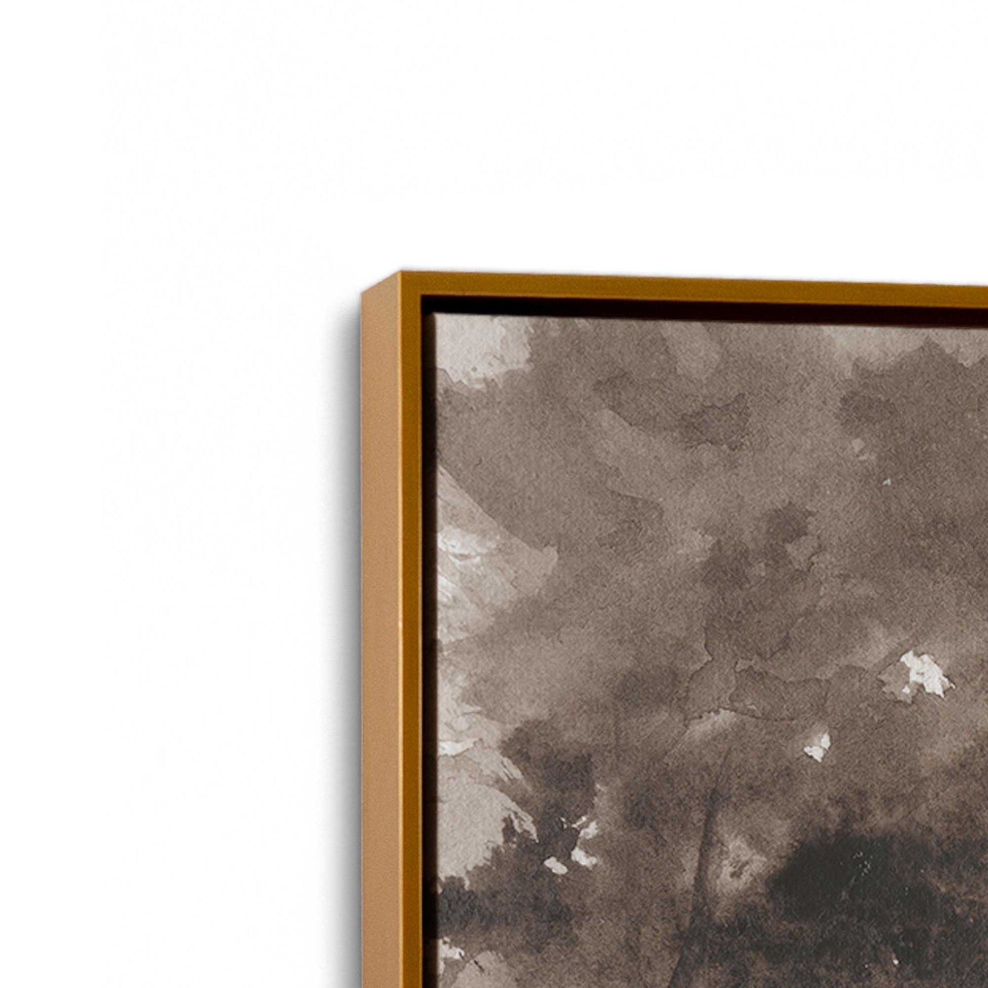 [Color:Polished Gold], Picture of art in a Polished Gold frame at an angle