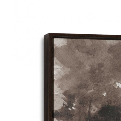 [Color:Espresso], Picture of art in a Espresso frame at an angle