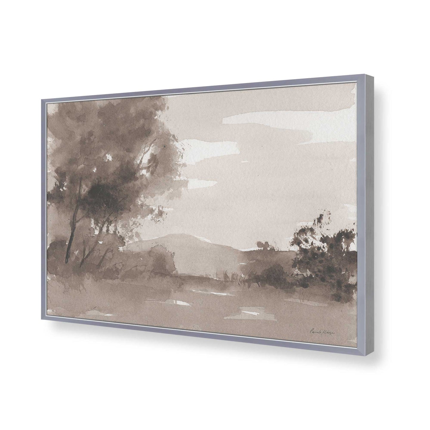 [Color:Polished Chrome], Picture of art in a Polished Chrome frame of the corner
