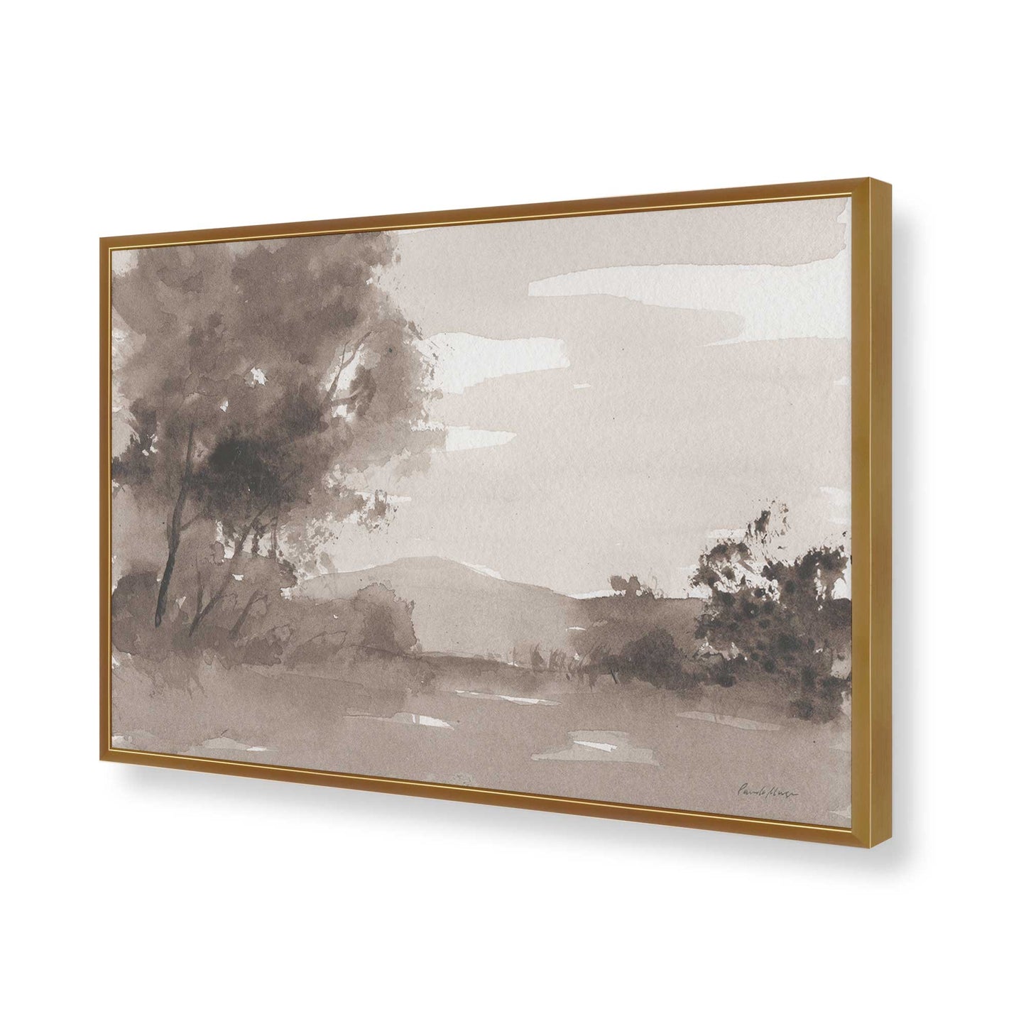[Color:Polished Gold], Picture of art in a Polished Gold frame of the corner