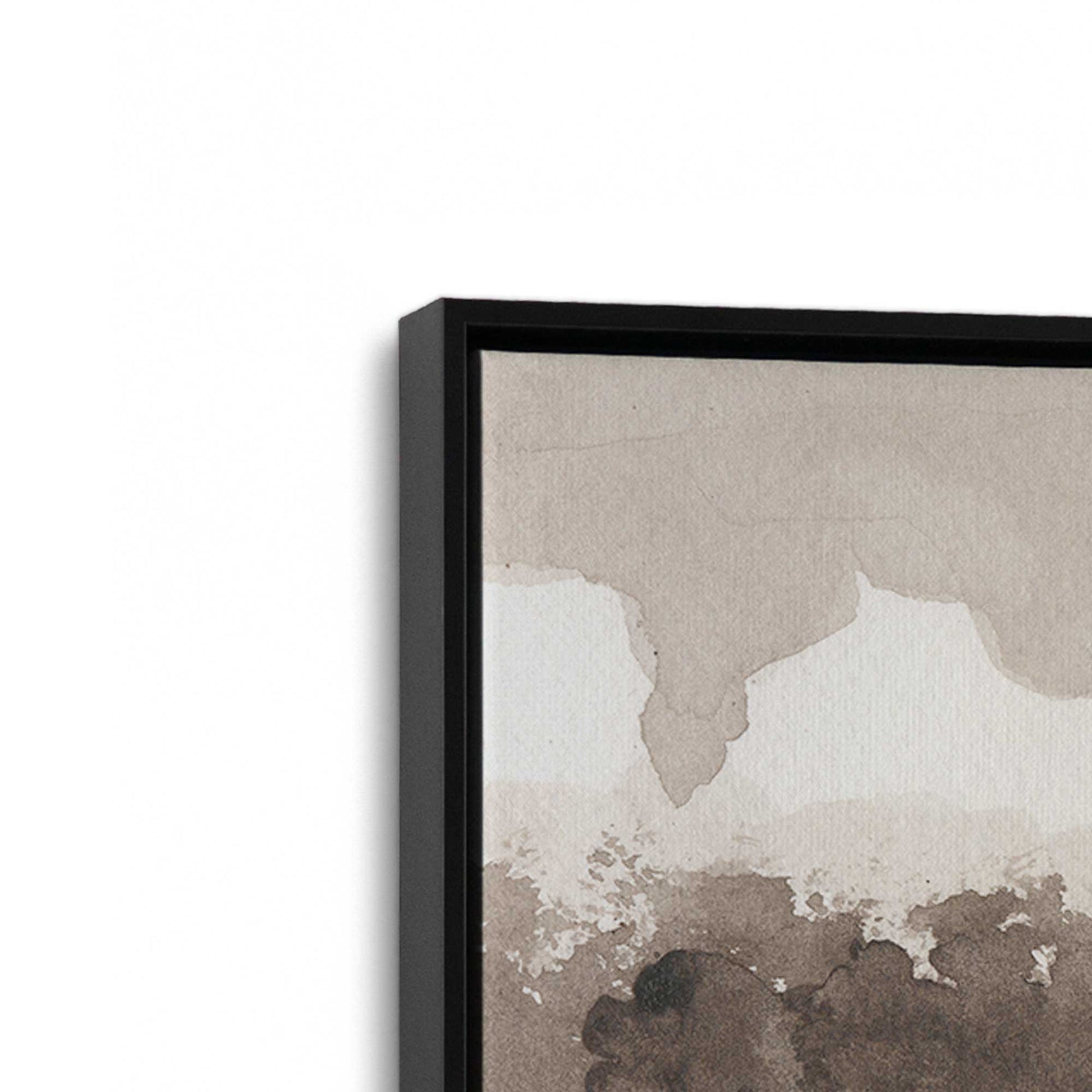 [Color:Satin Black], Picture of art in a Satin Black frame at an angle