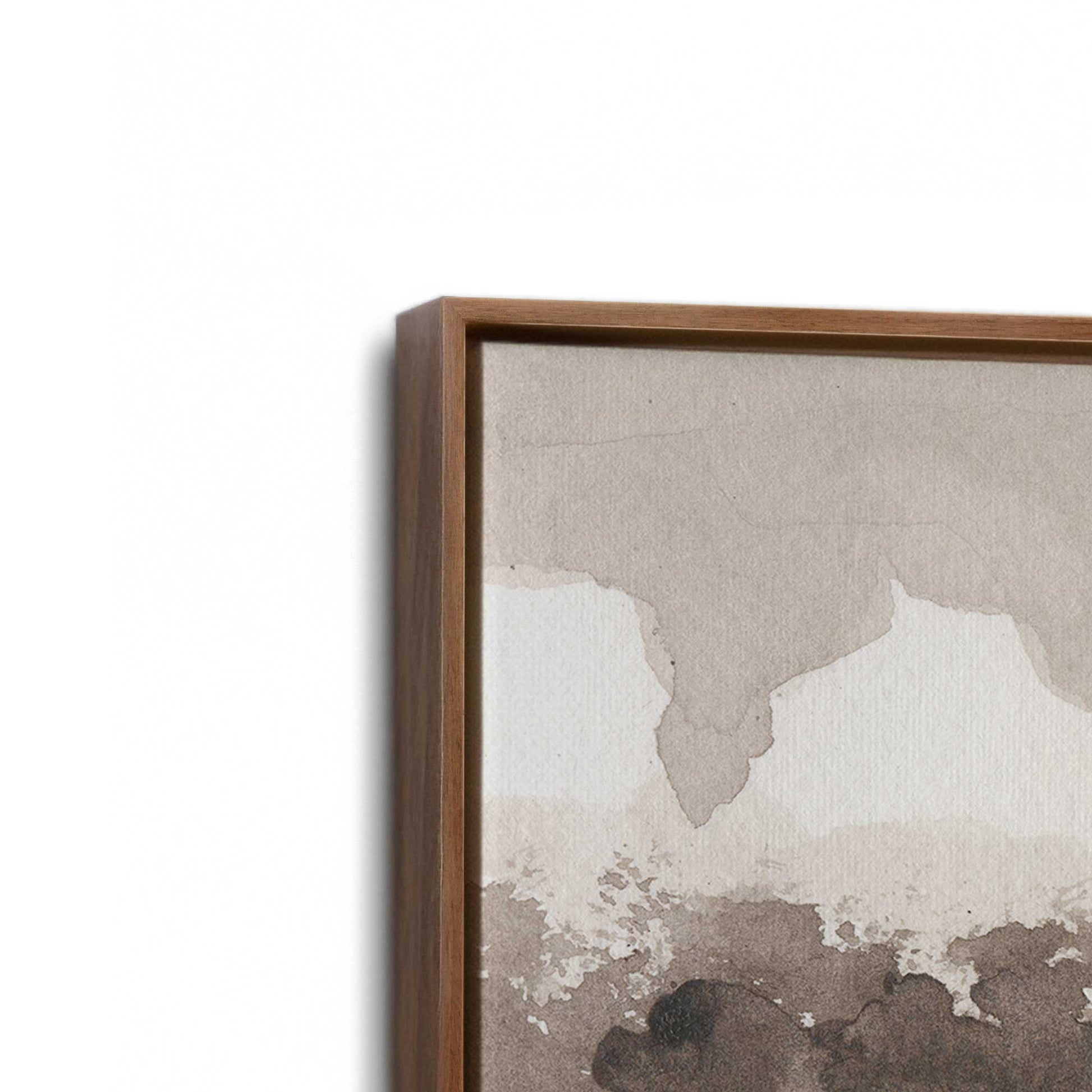 [Color:Walnut], Picture of art in a Walnut frame at an angle