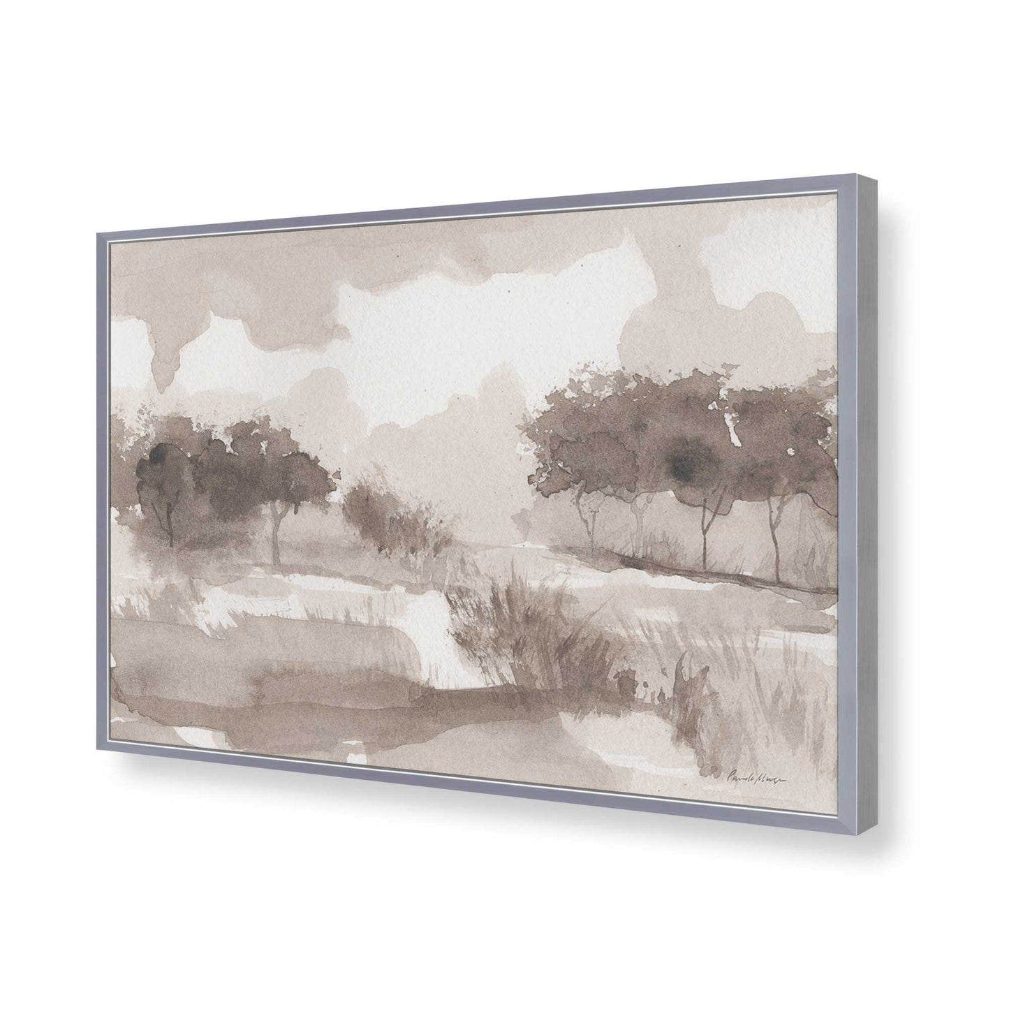 [Color:Polished Chrome], Picture of art in a Polished Chrome frame of the corner