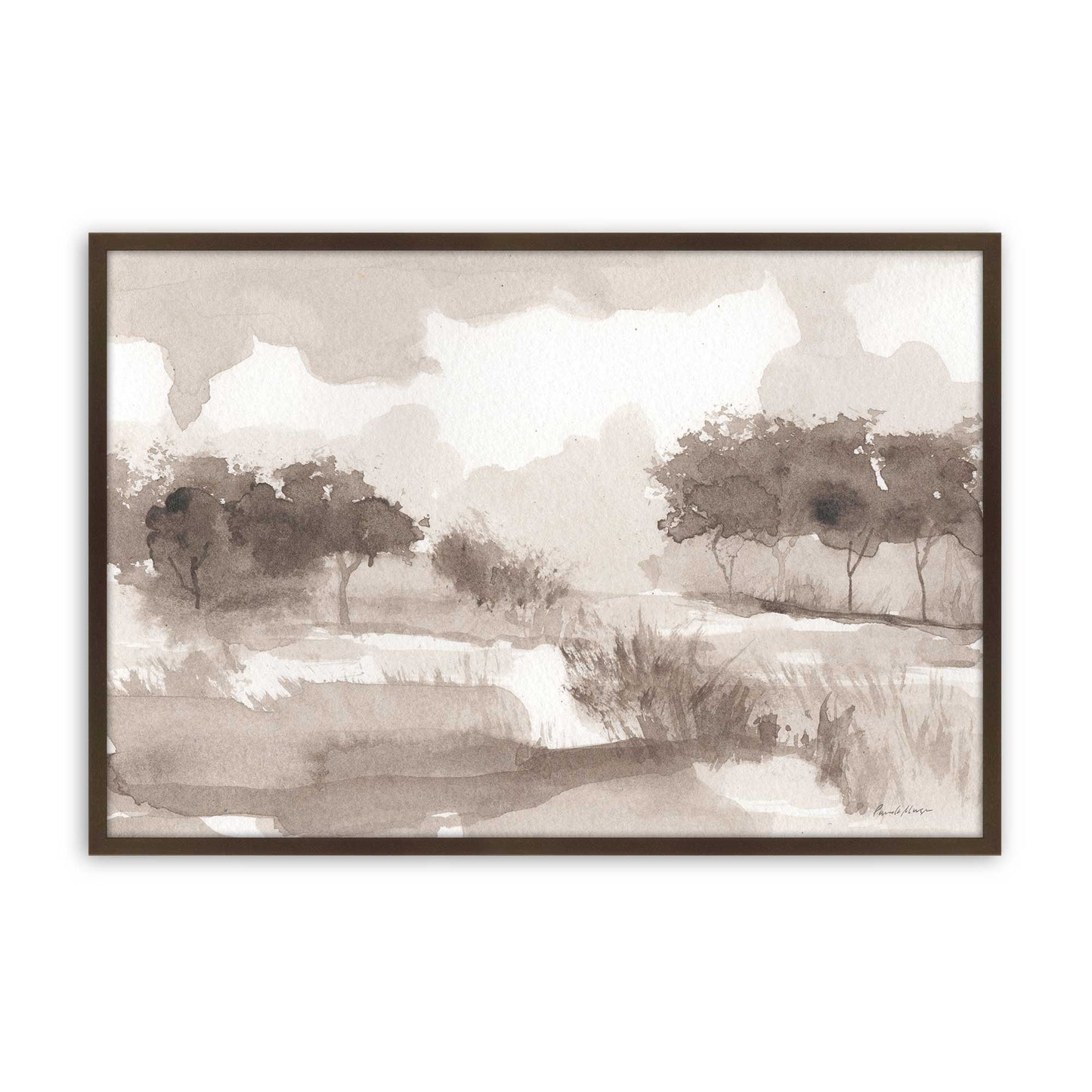 [Color:Brown], Picture of art in a Brown frame