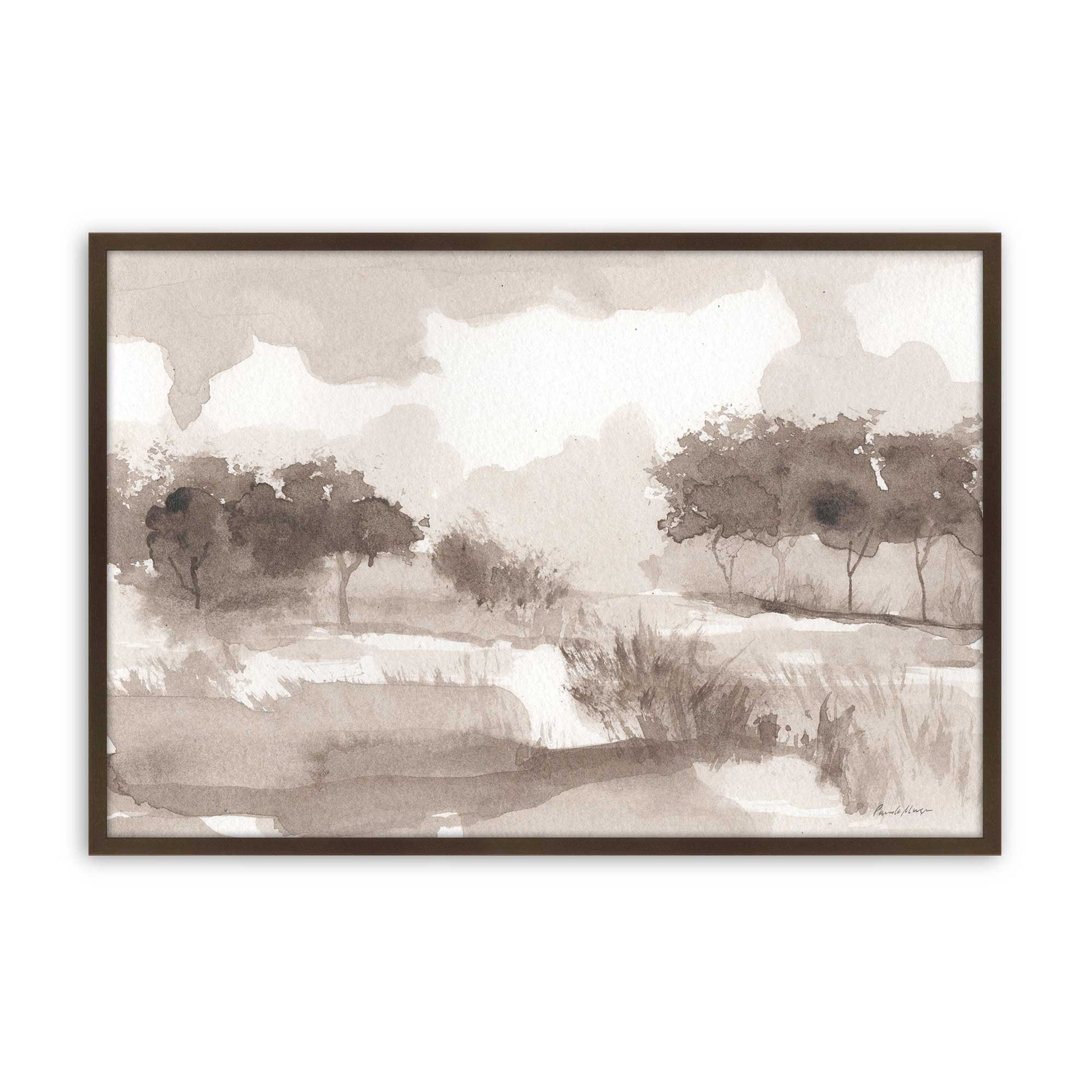 [Color:Brown], Picture of art in a Brown frame