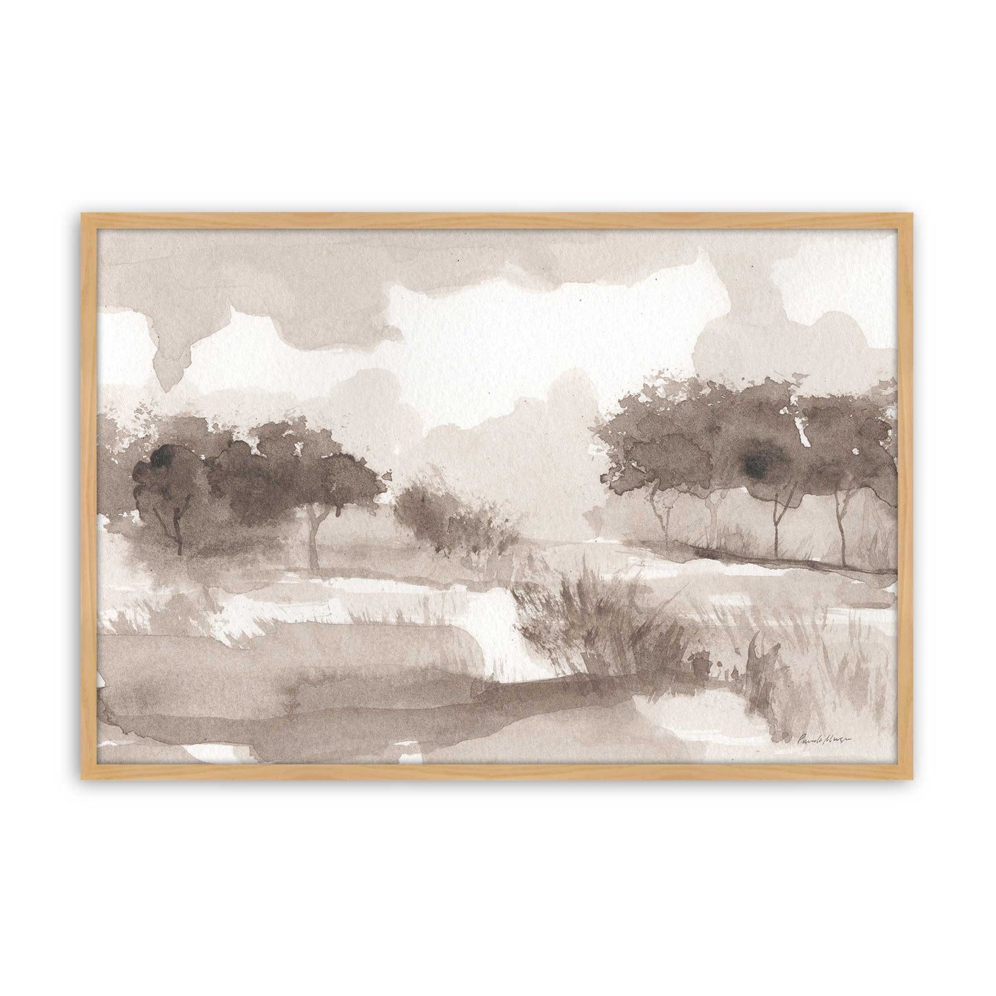 [Color:American Maple], Picture of art in a American Maple frame