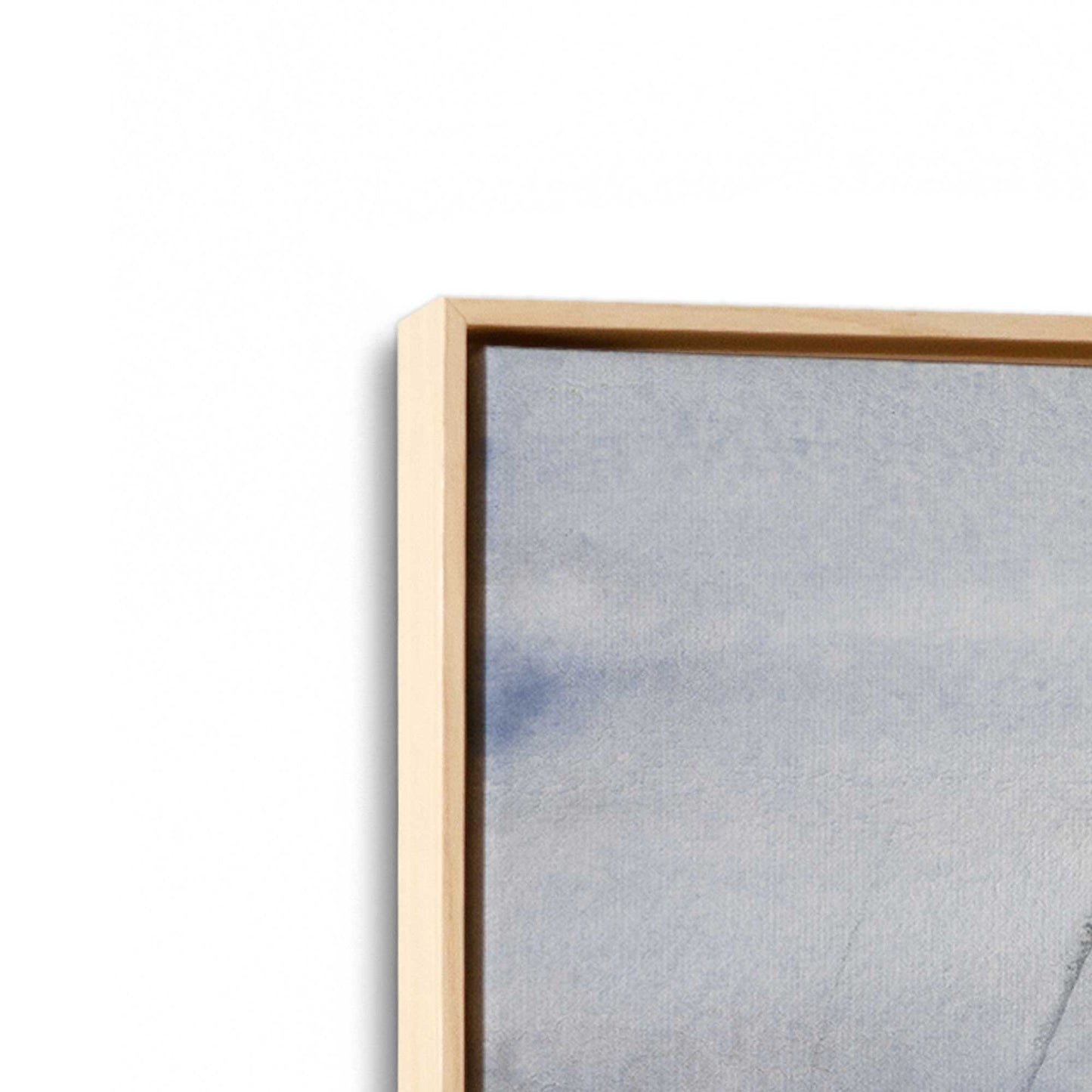 [Color:American Maple], Picture of art in a American Maple frame at an angle