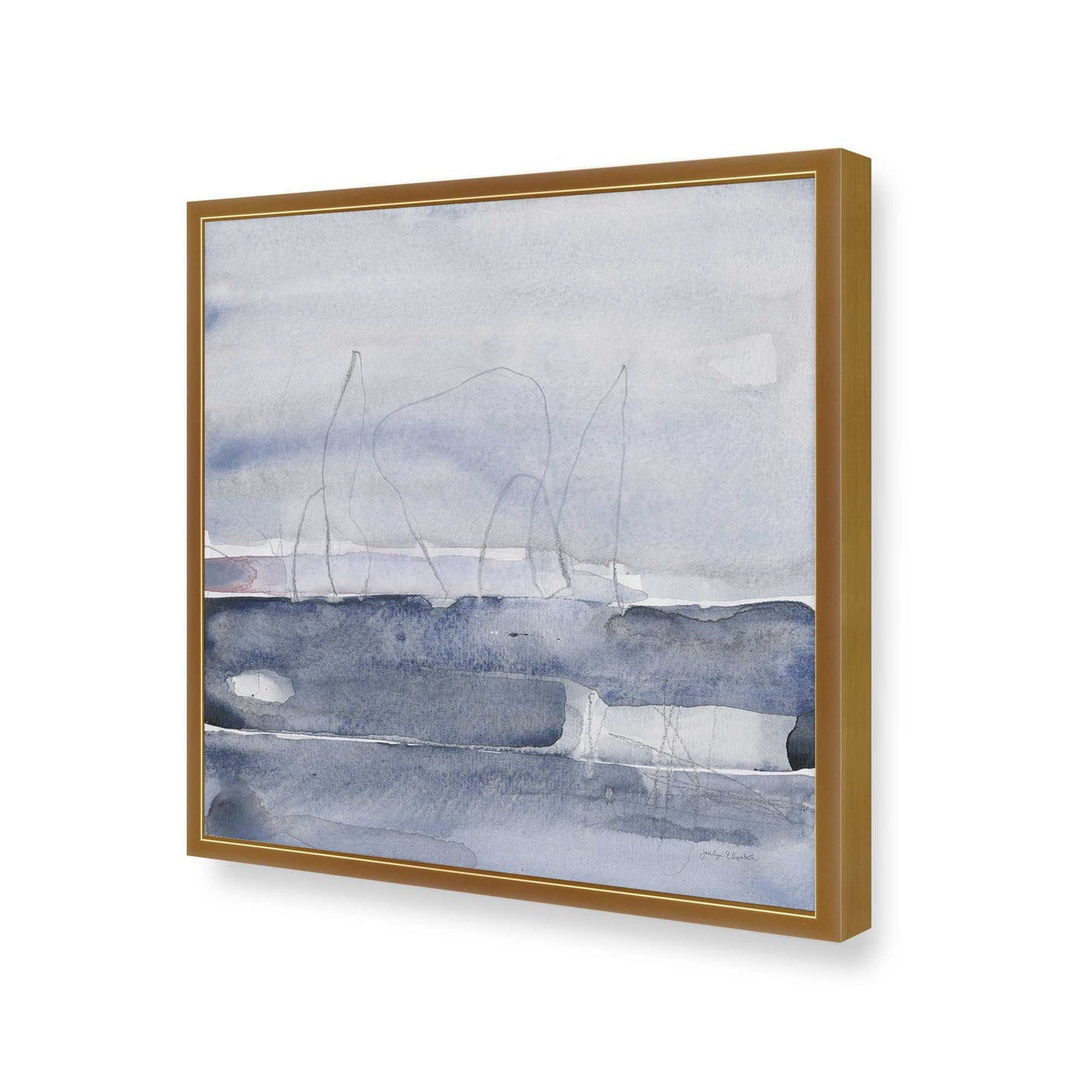 [Color:Polished Gold], Picture of art in a Polished Gold frame of the corner