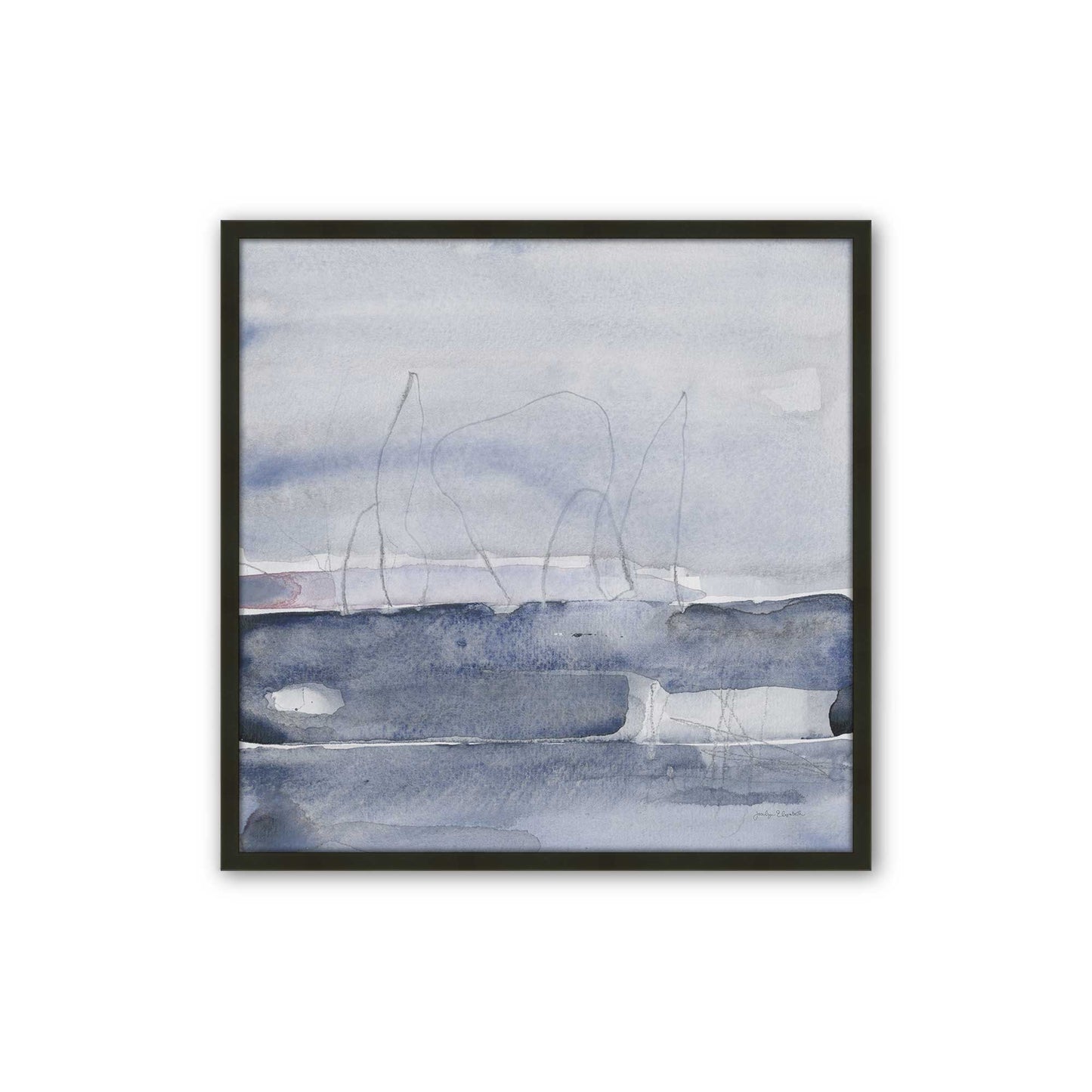 [Color:Satin Black], Picture of art in a Satin Black frame