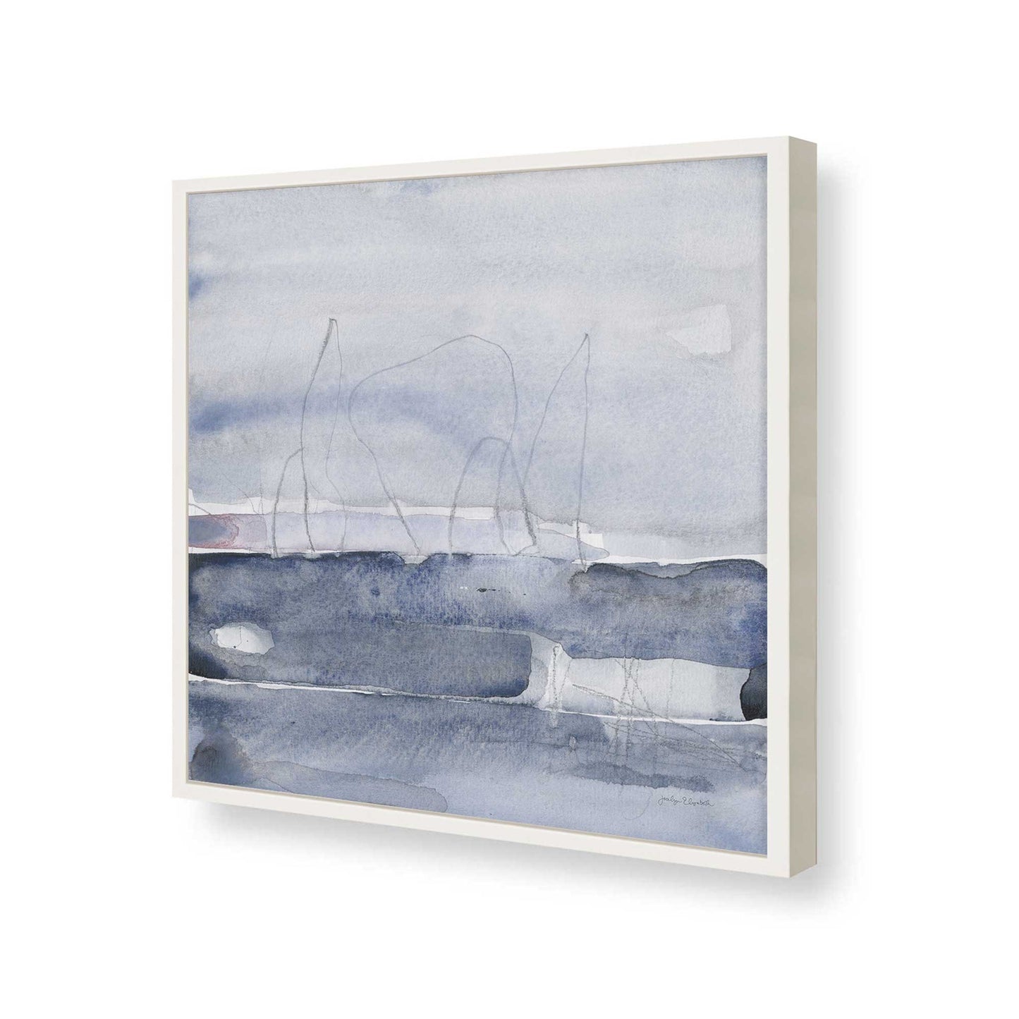 [Color:Opaque White], Picture of art in a Opaque White frame of the corner