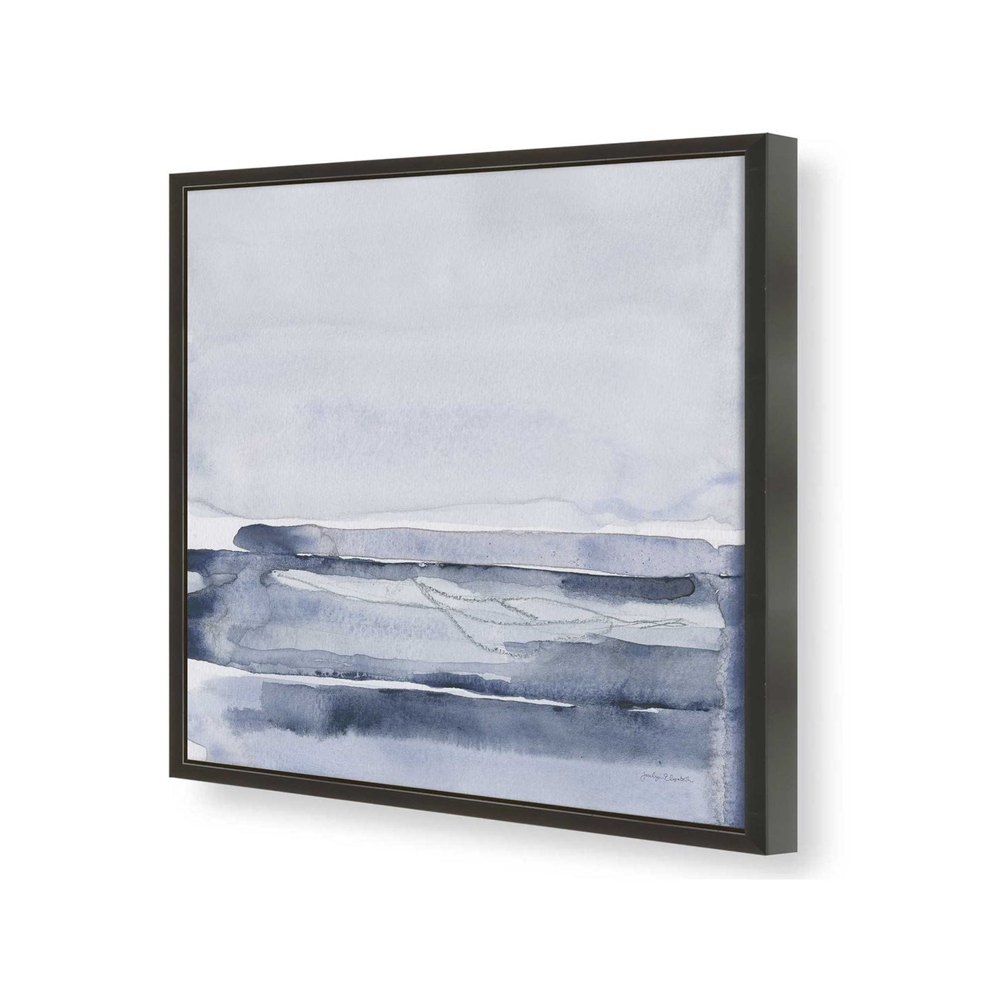 [Color:Satin Black], Picture of art in a Satin Black frame of the corner
