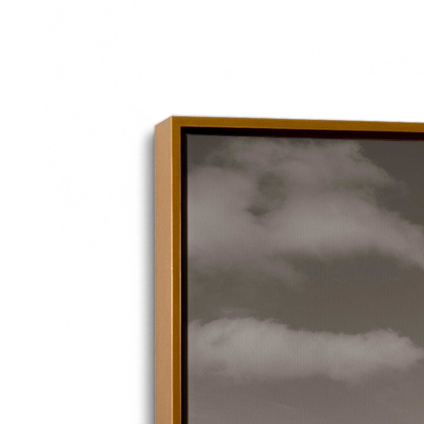 [Color:Polished Gold], Picture of art in a Polished Gold frame at an angle