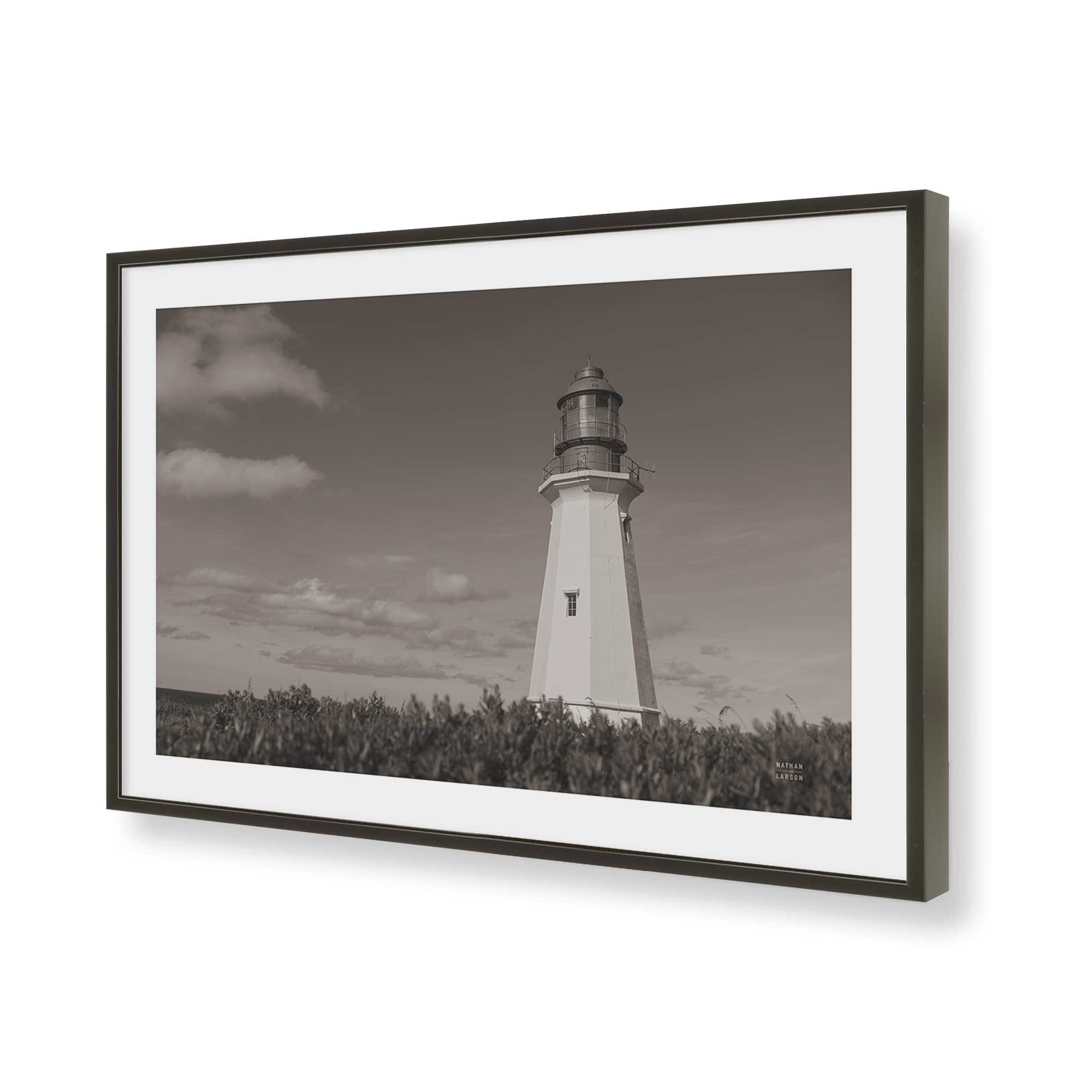 [Color:Satin Black], Picture of art in a Satin Black frame of the corner