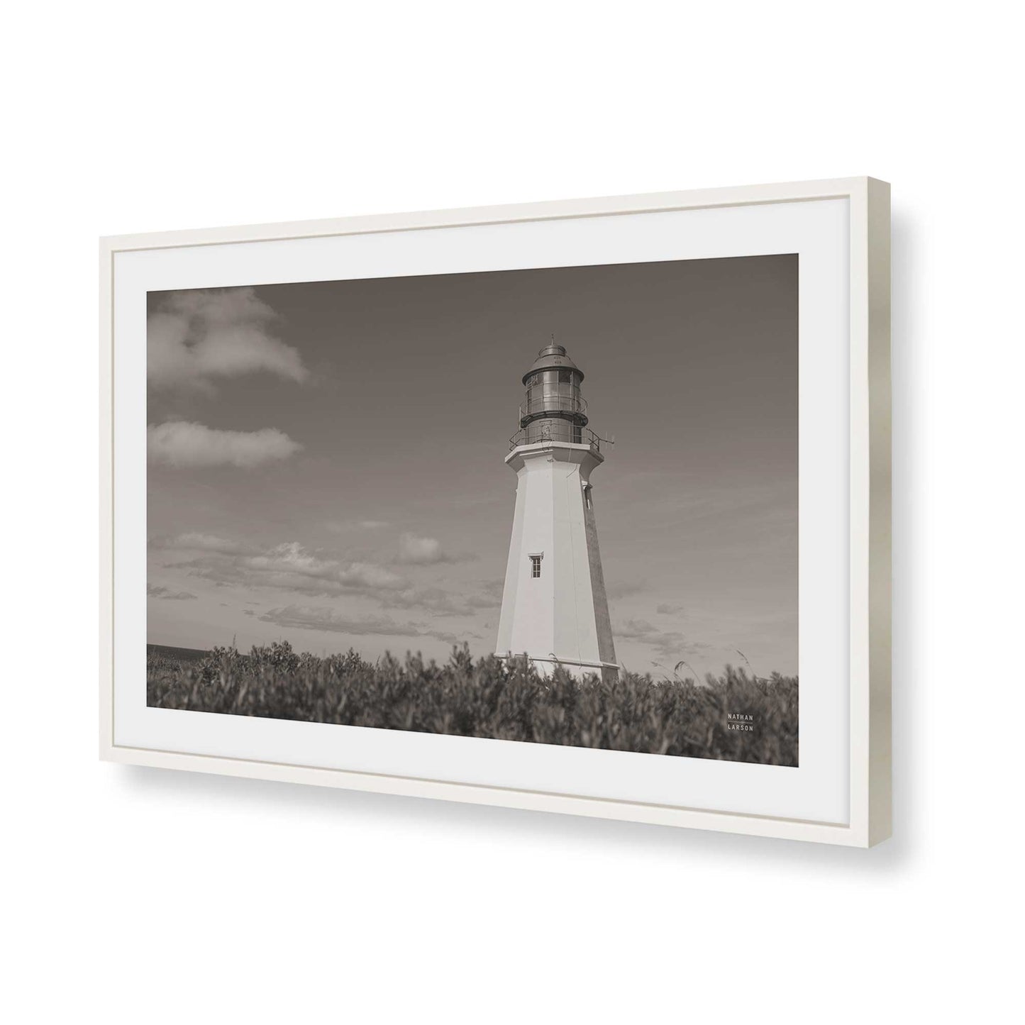 [Color:Opaque White], Picture of art in a Opaque White frame of the corner