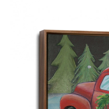 [Color:Walnut], Picture of art in a Walnut frame at an angle