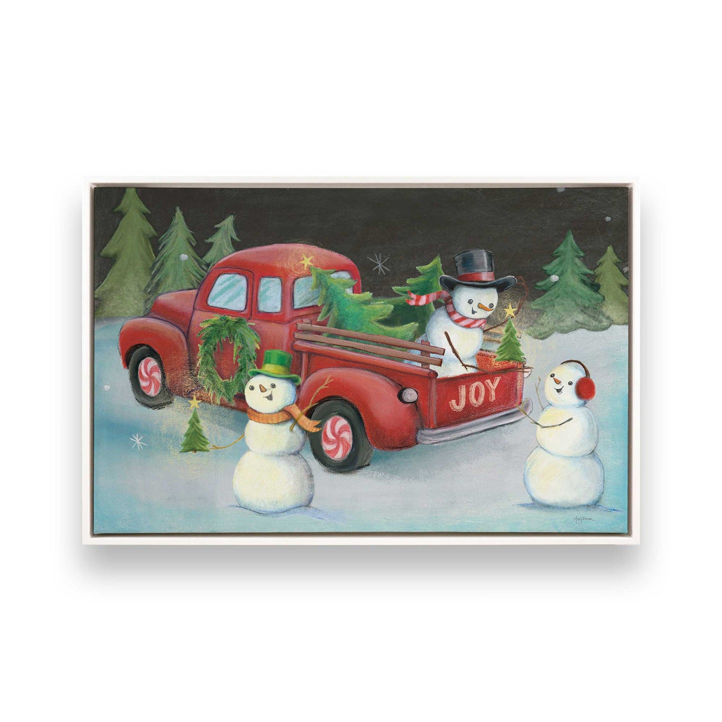 [Color:Opaque White], Picture of art in a White frame