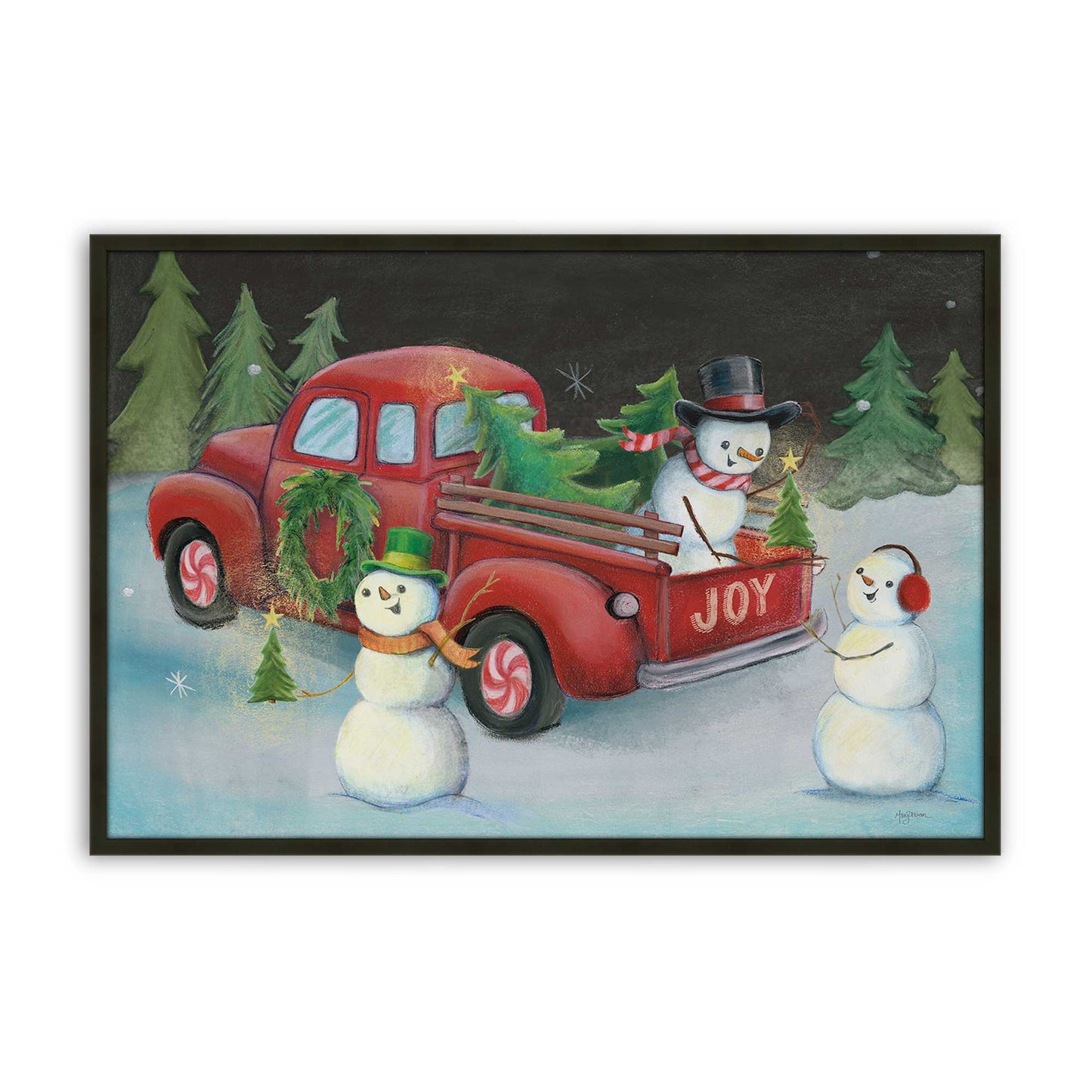 [Color:Satin Black], Picture of art in a Satin Black frame