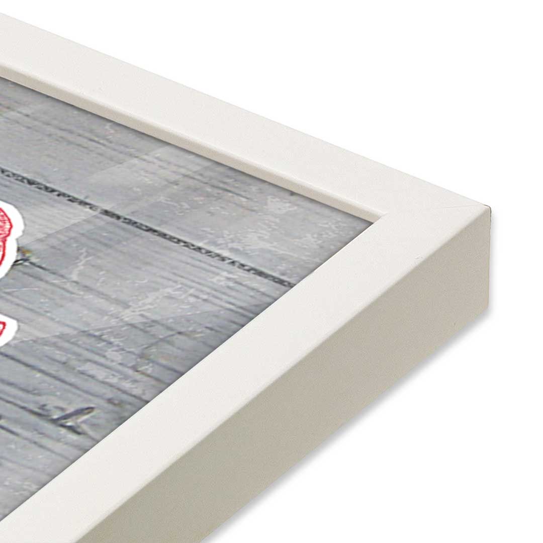 [Color:Opaque White], Picture of art in a Opaque White frame at an angle