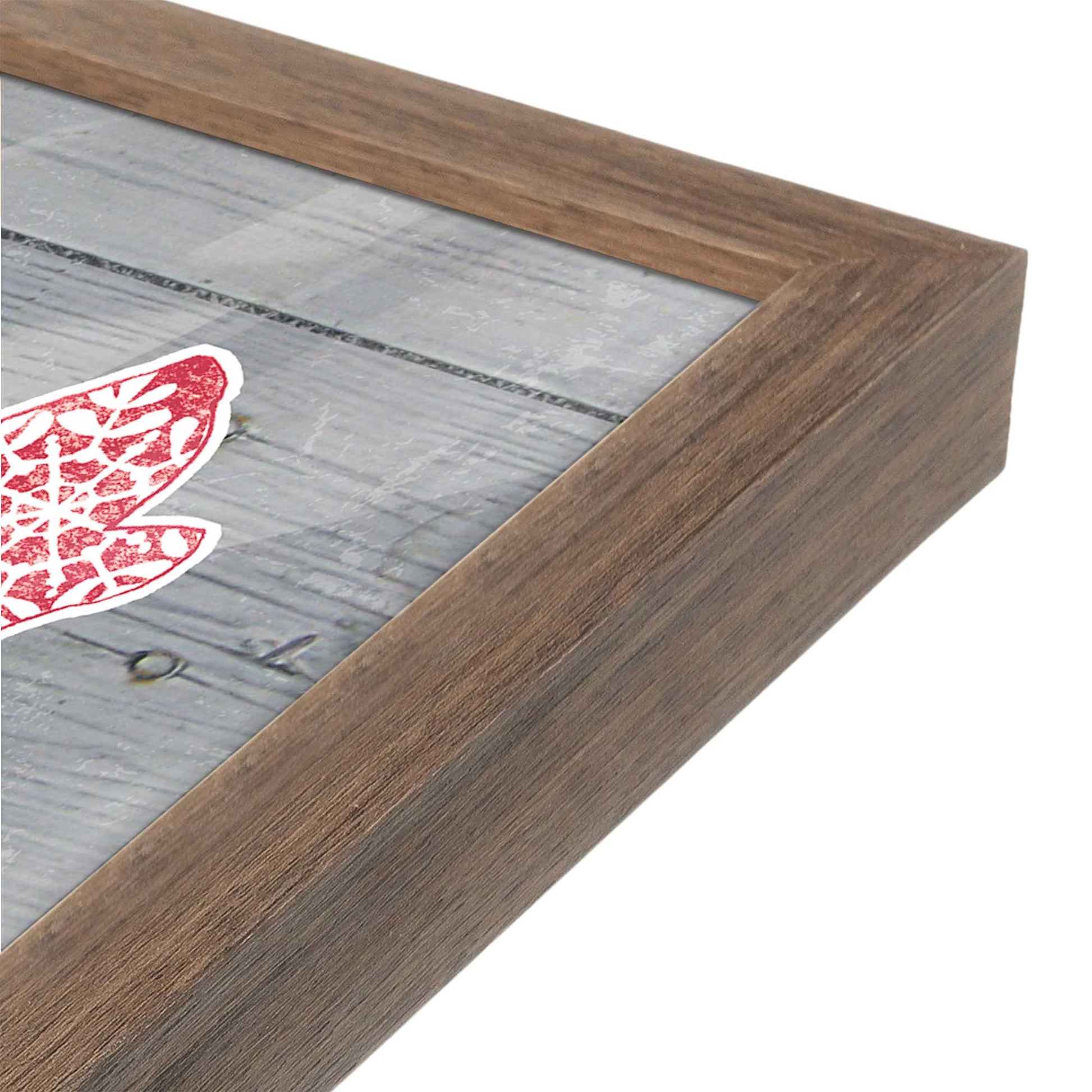 [Color:Walnut], Picture of art in a Walnut frame at an angle