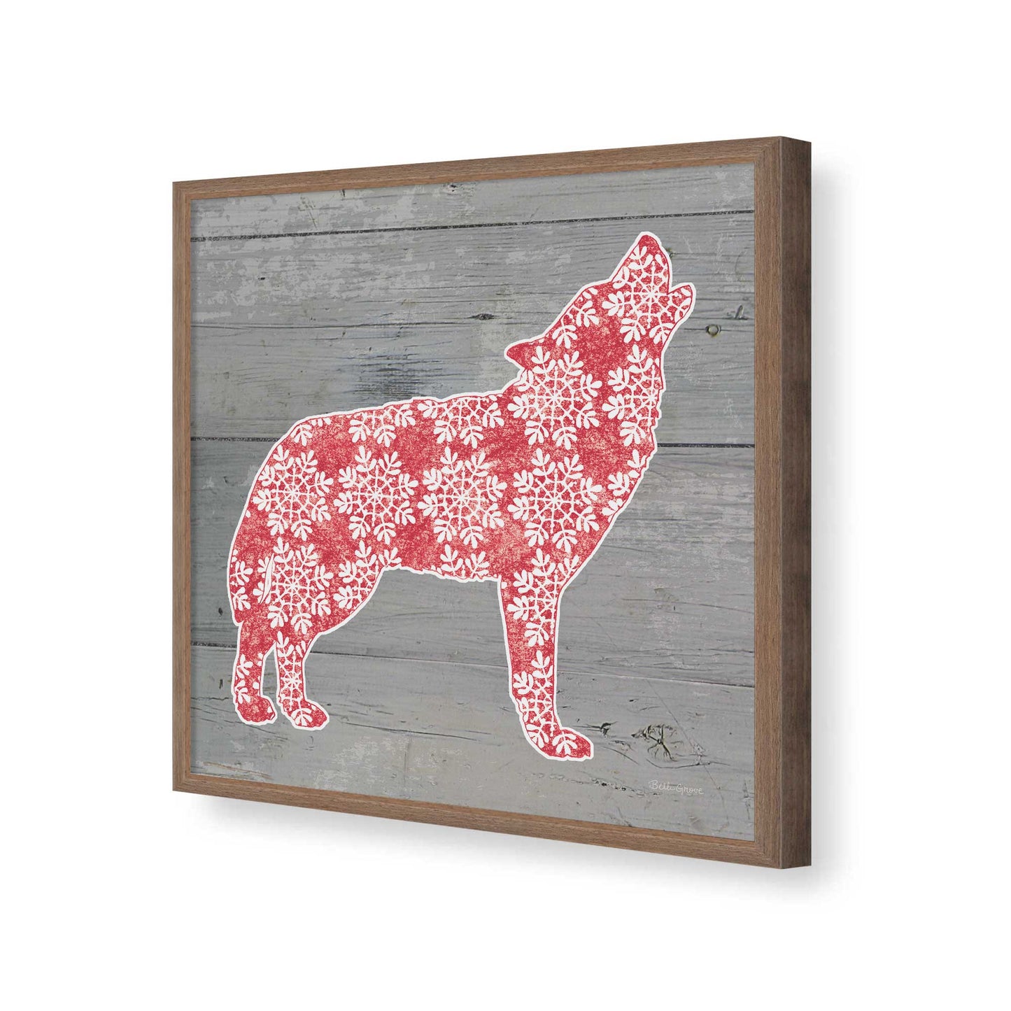 [Color:Walnut], Picture of art in a Walnut frame of the corner