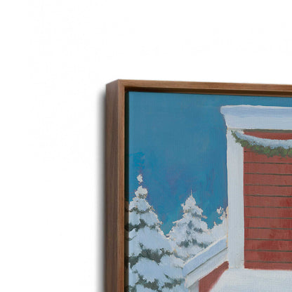 [Color:Walnut], Picture of art in a Walnut frame at an angle