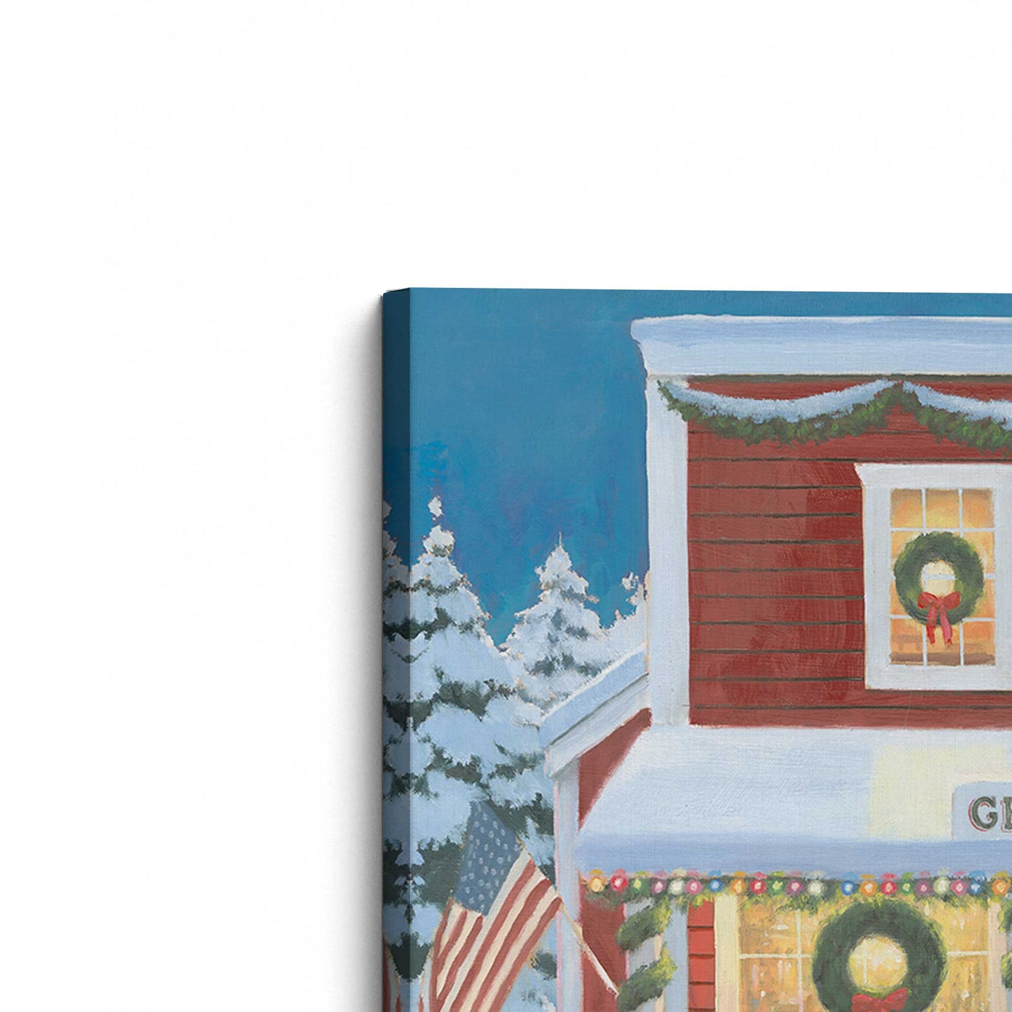 [Color:Stretched Canvas], Picture of the corner of the art