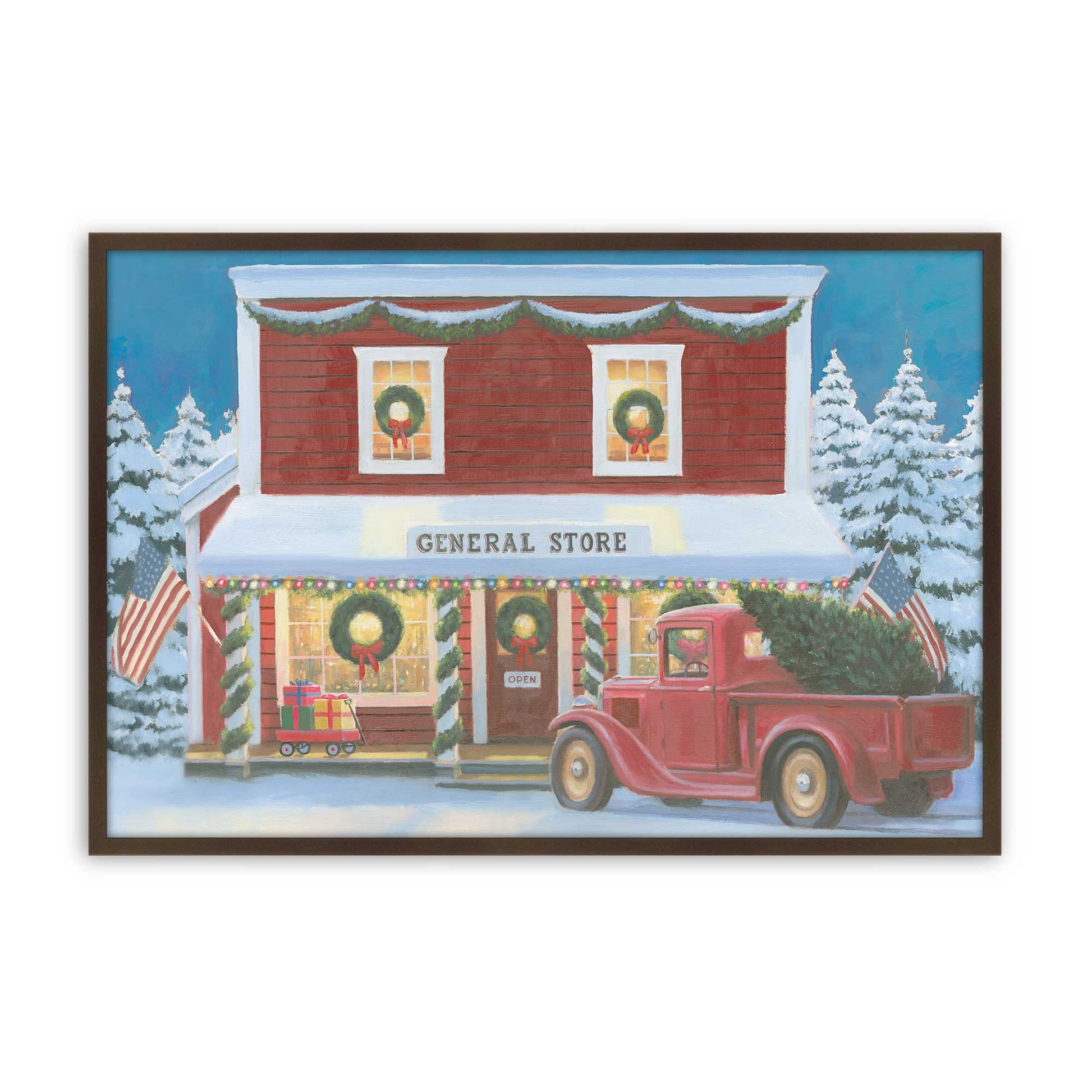 [Color:Brown], Picture of art in a Brown frame