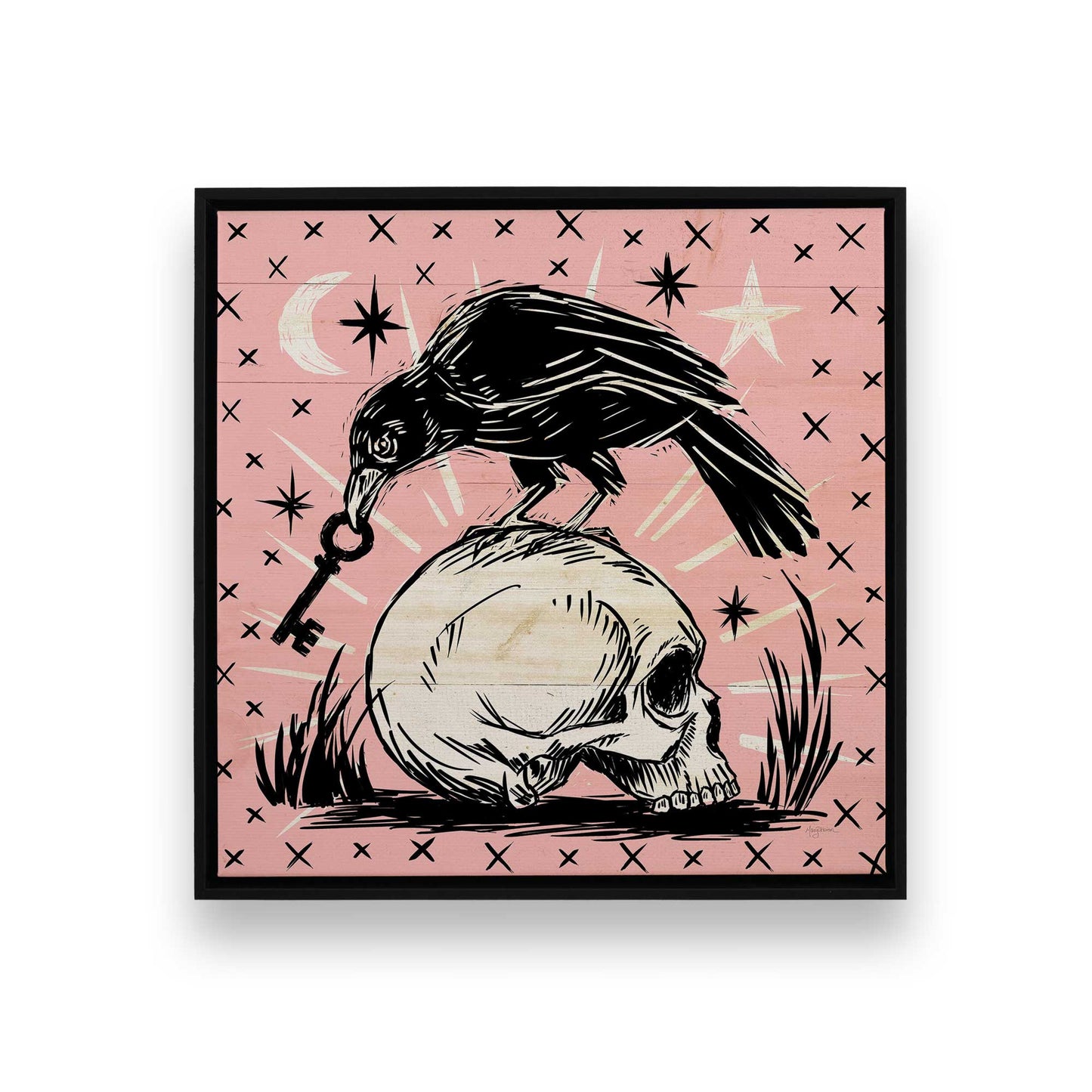 [Color:Satin Black], Picture of art in a Satin Black frame