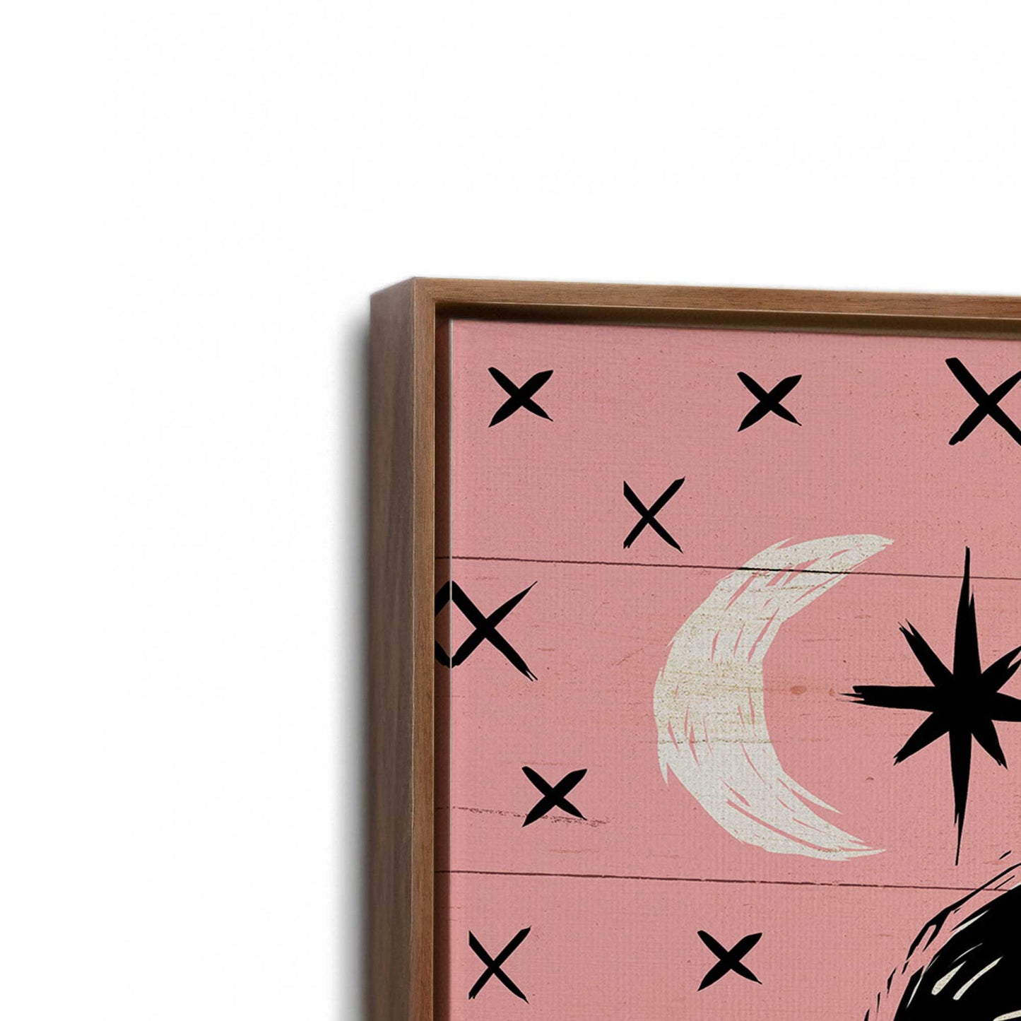 [Color:Walnut], Picture of art in a Walnut frame at an angle