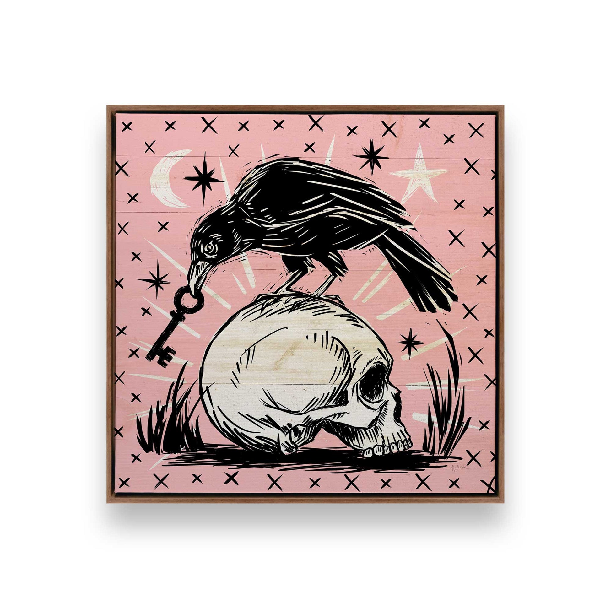 [Color:Walnut], Picture of art in a Walnut frame